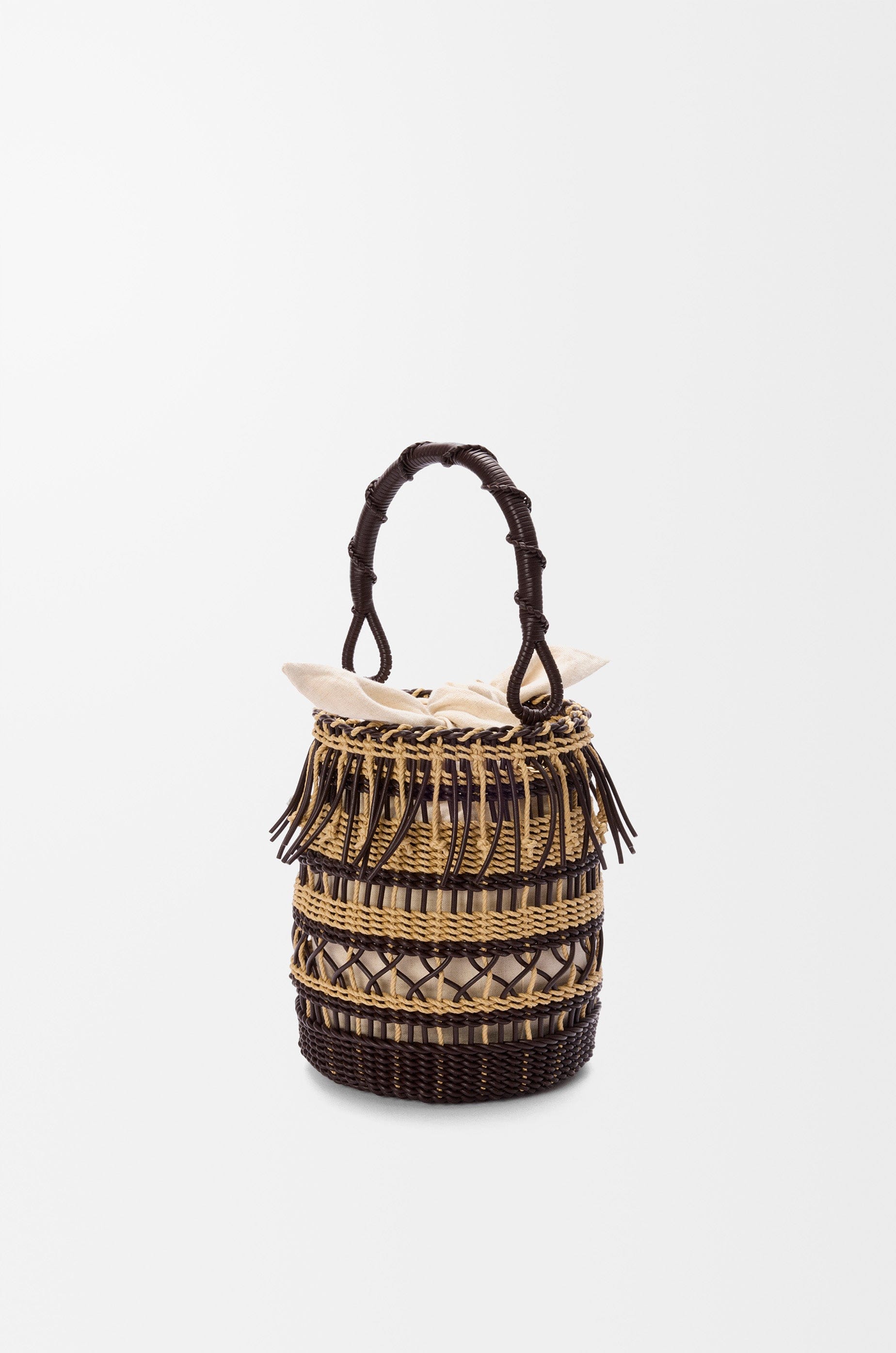 Loewe Bucket in cord and leather
