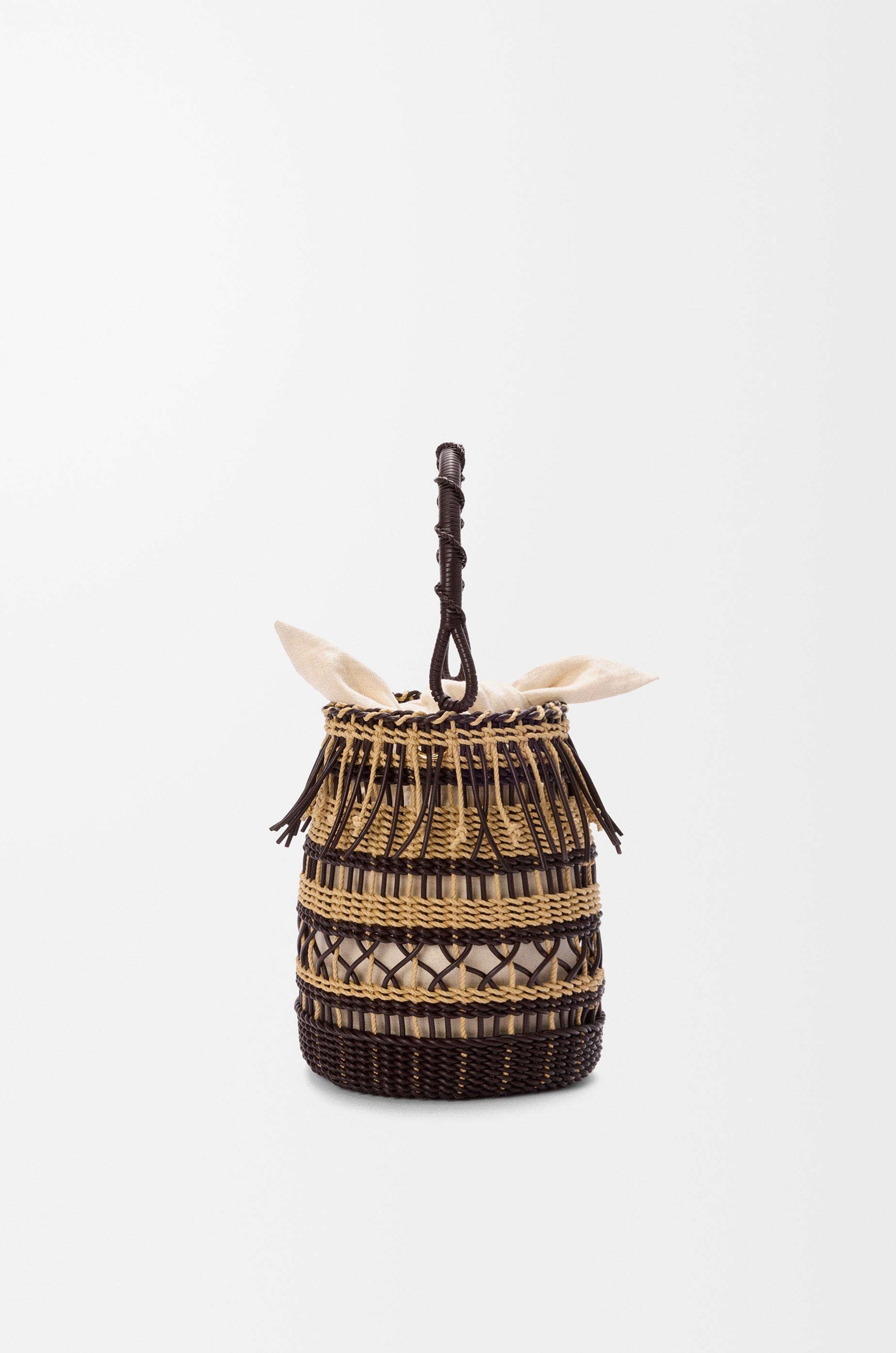 Loewe Bucket in cord and leather
