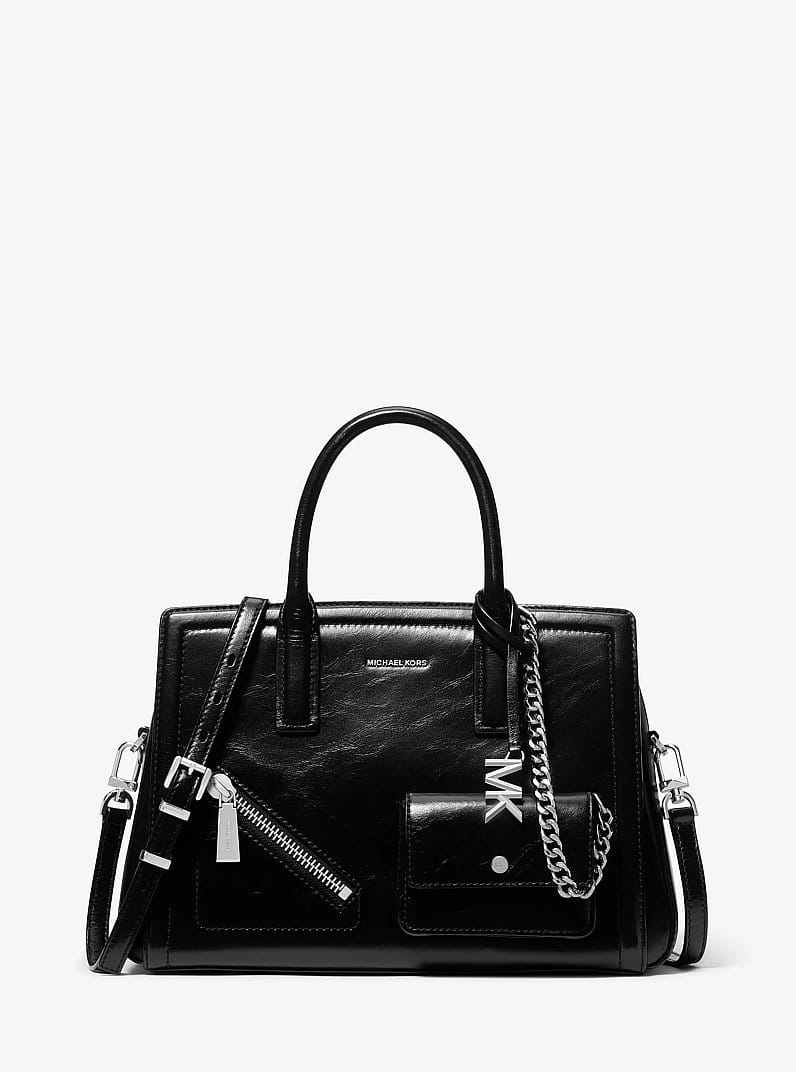 Laila Medium Leather Satchel with Card Case