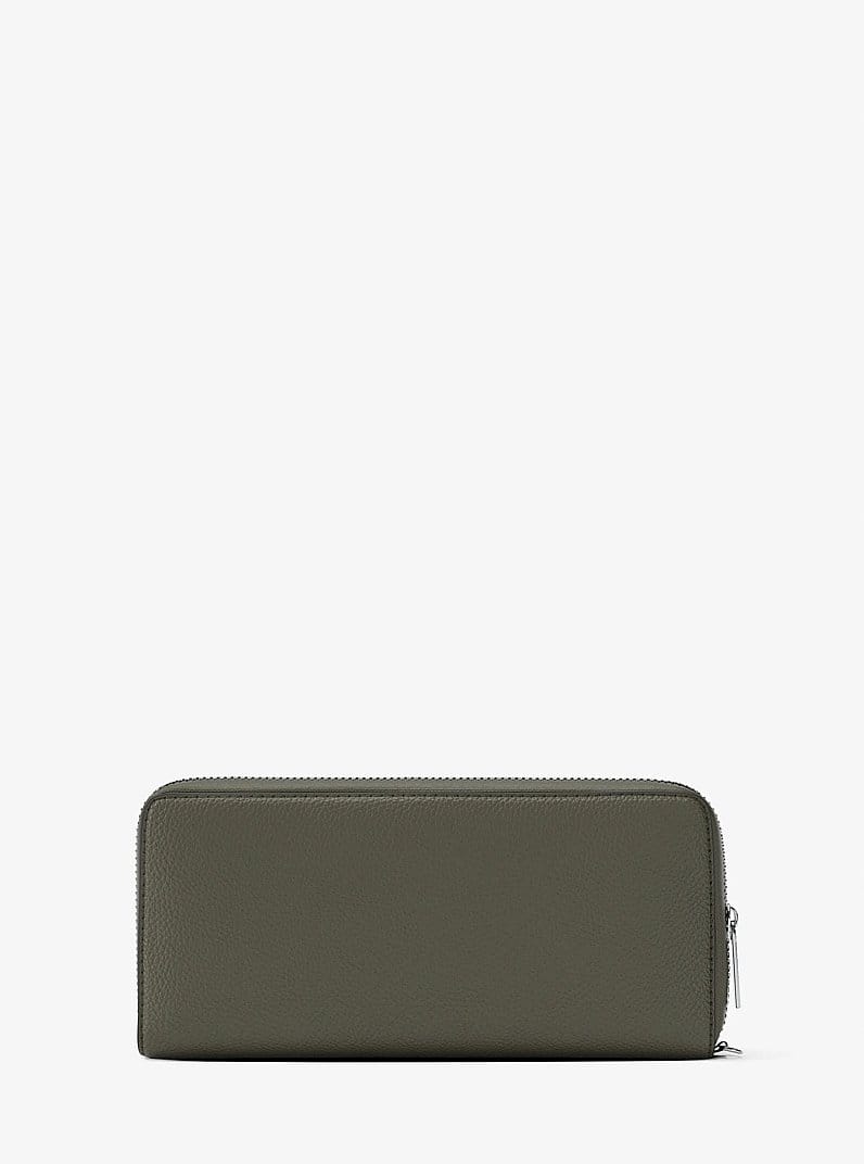 Large Pebbled Leather Continental Wallet