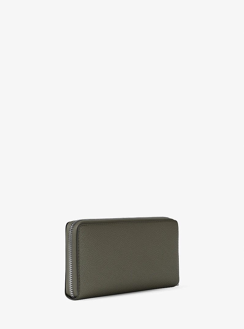Large Pebbled Leather Continental Wallet