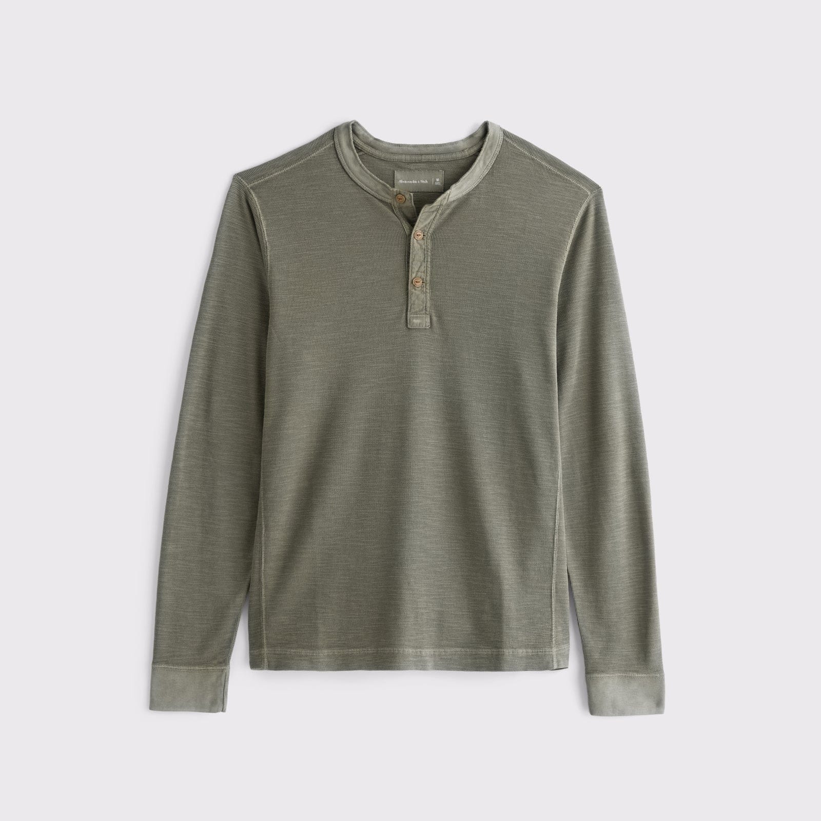 Abercrombie 100% Cotton Textured Henley