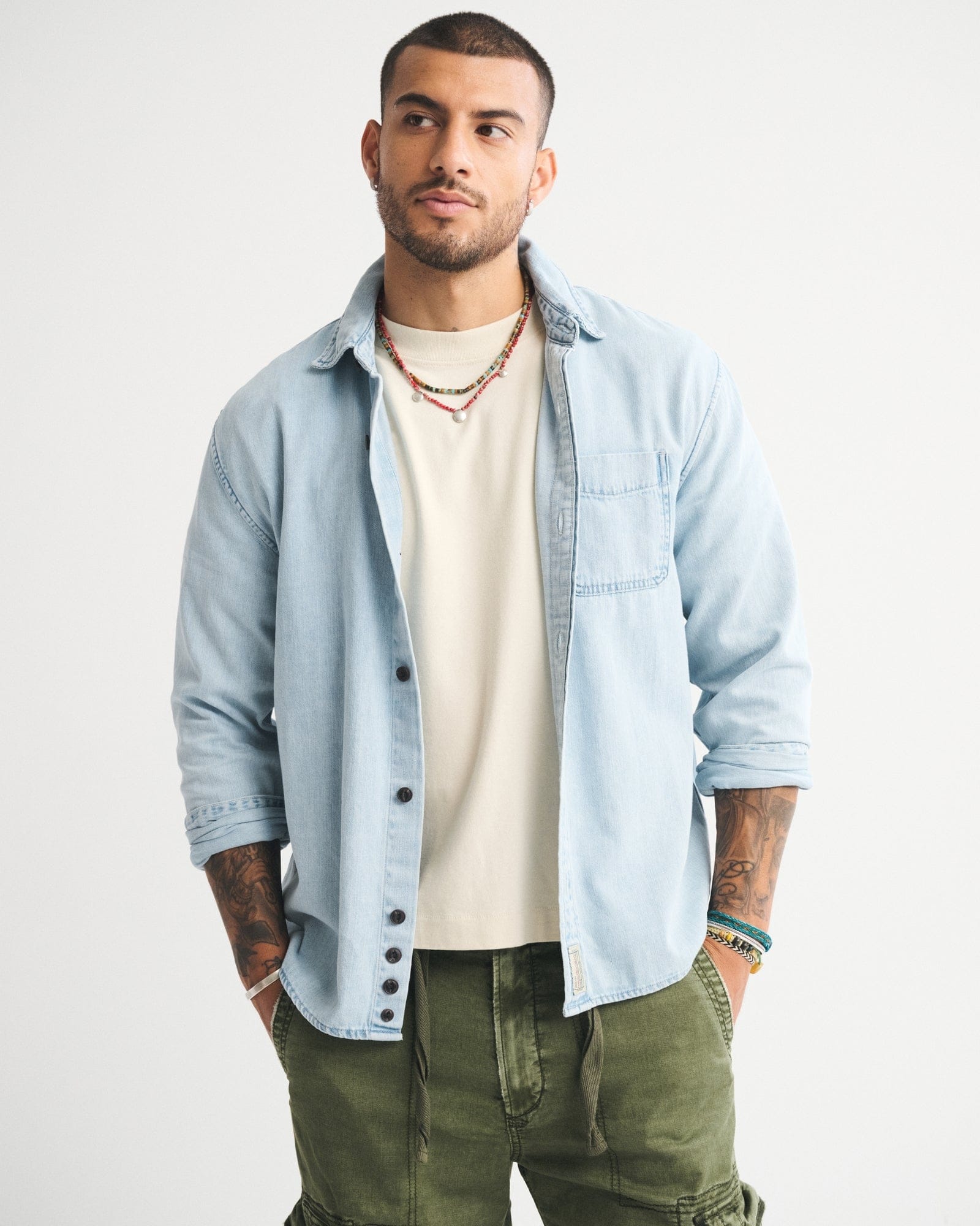 Abercrombie Denim Button-Up Shirt