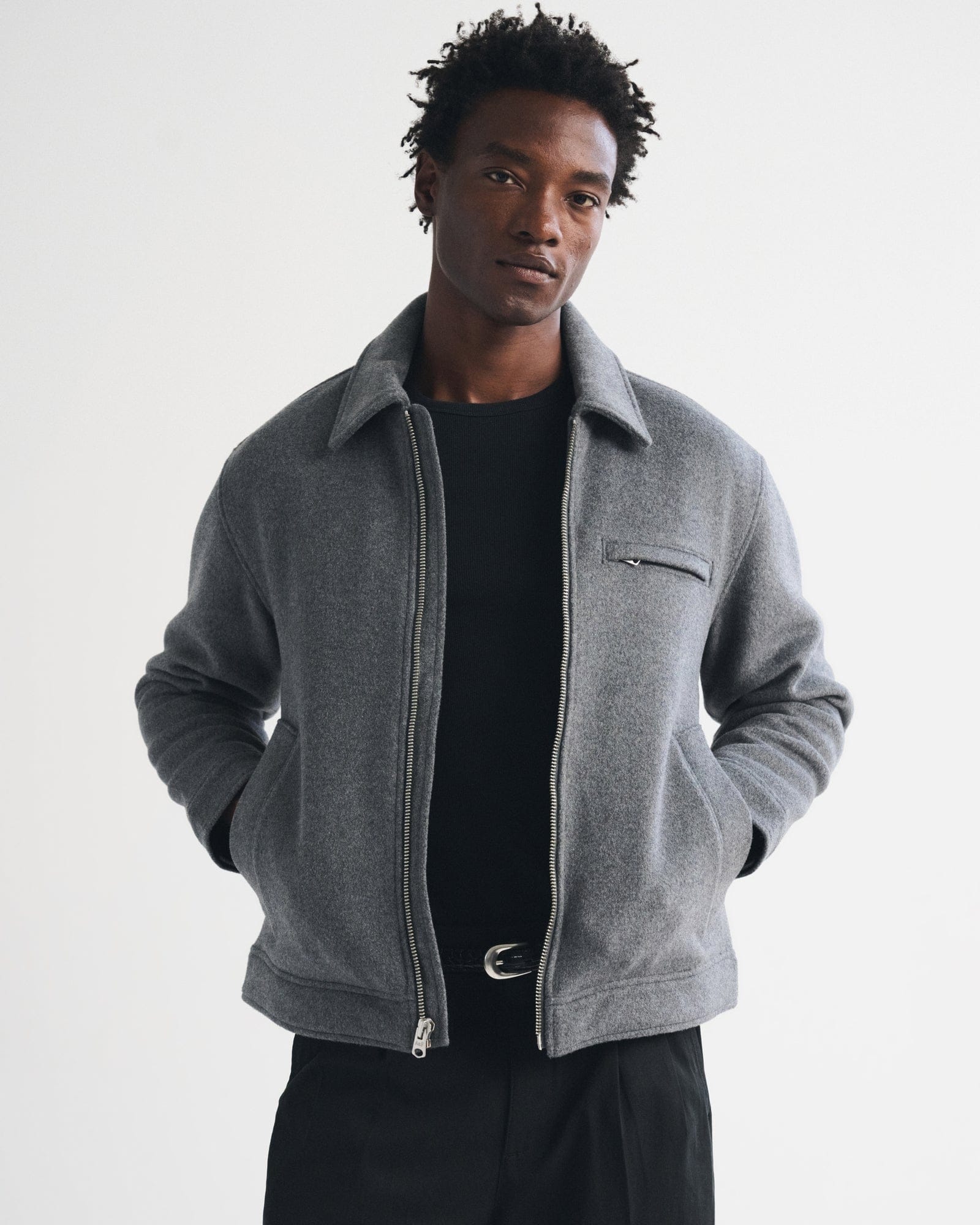Abercrombie Wool-Blend Trucker Jacket