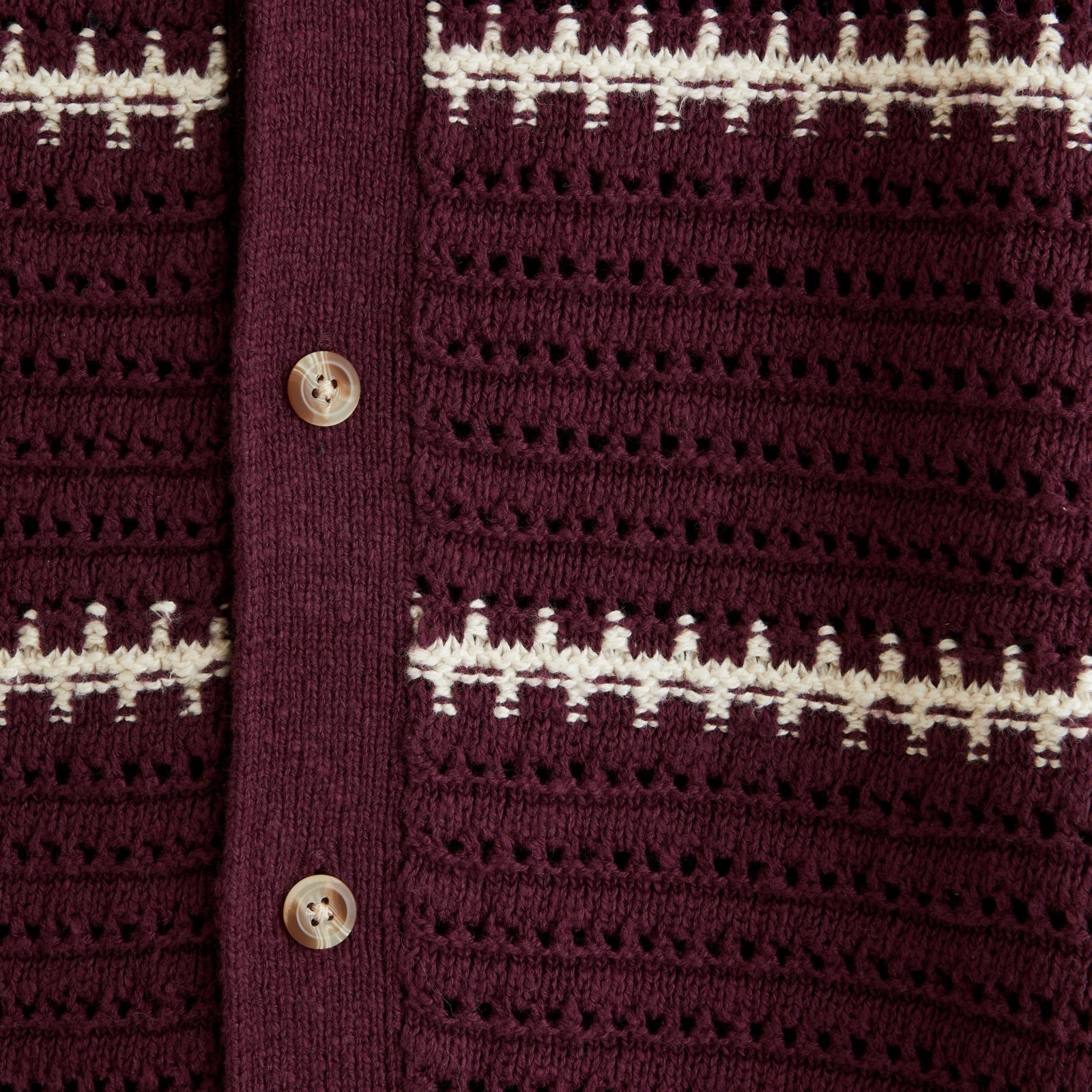 Abercrombie 100% Cotton Crochet-Style Button-Up Shirt