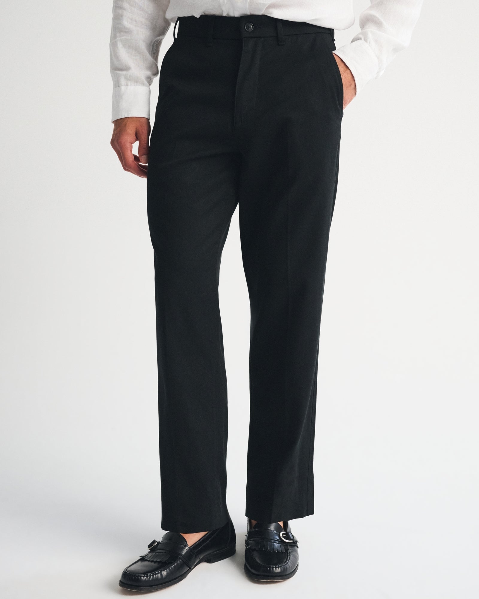 Abercrombie Cotton-Blend Relaxed Straight Trouser