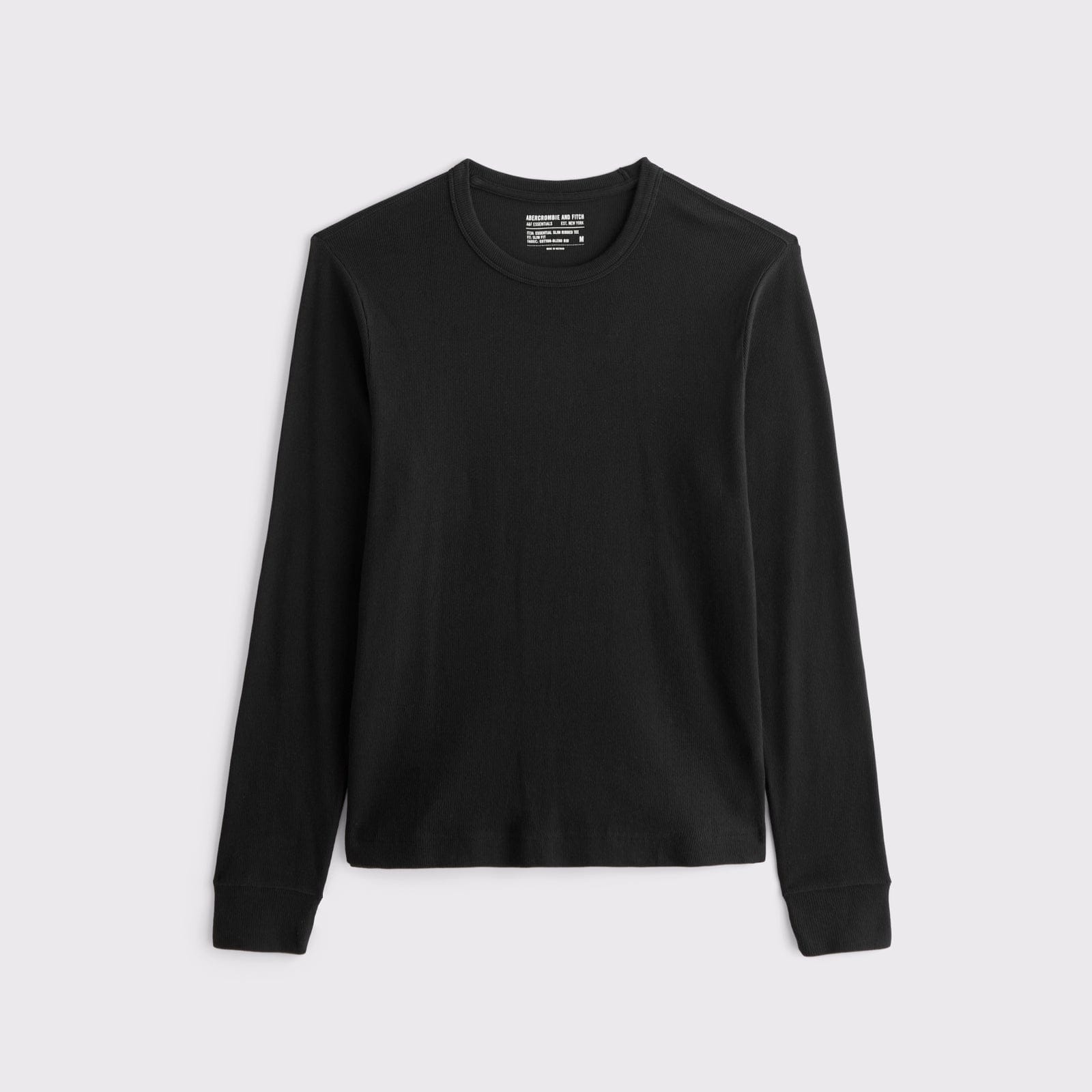 Abercrombie Long-Sleeve Essential Slim Ribbed Tee