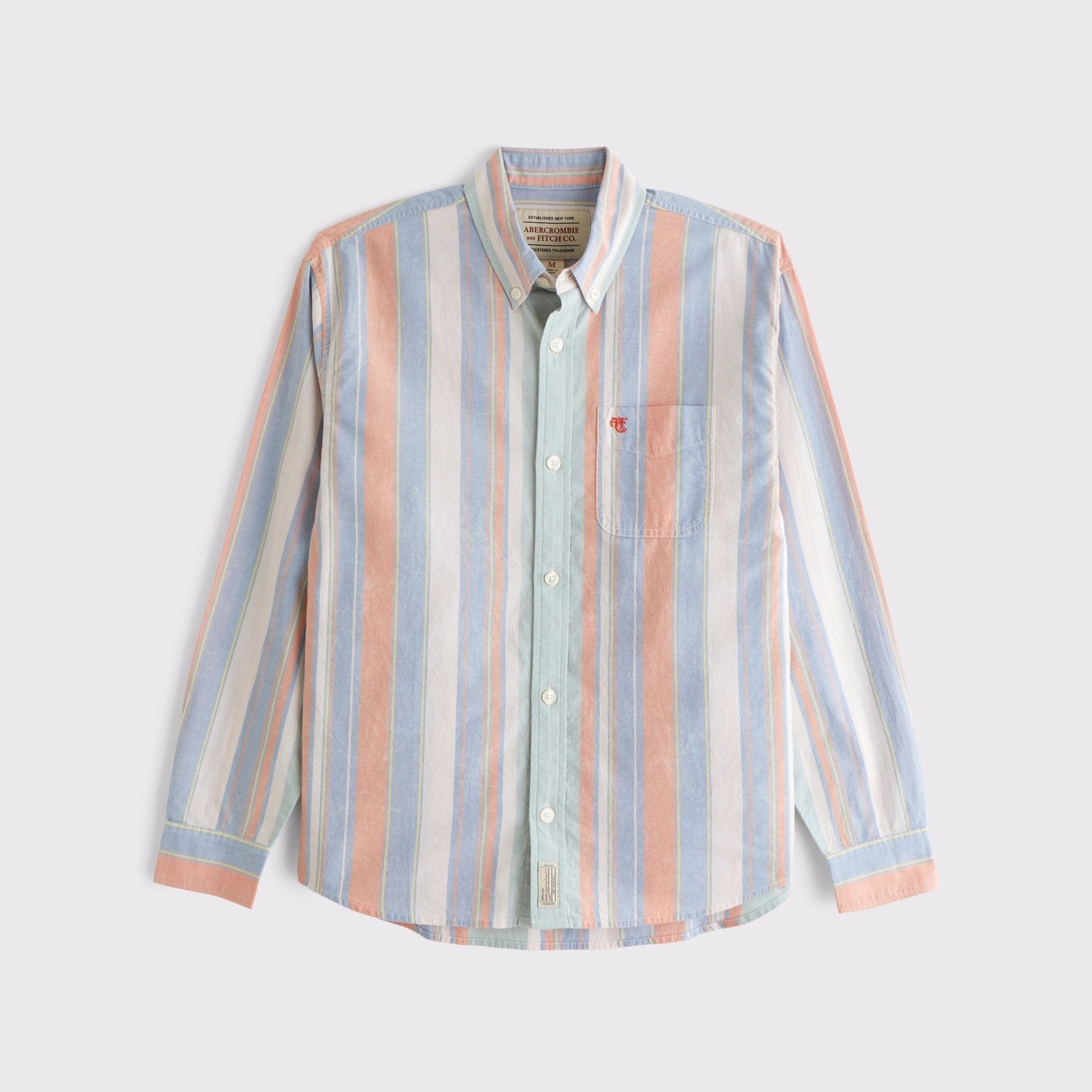 Abercrombie Striped Logo Button-Up Shirt