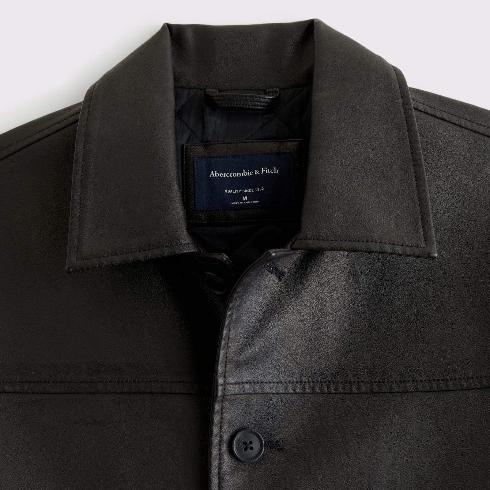 Abercrombie Vegan Leather Trucker Jacket