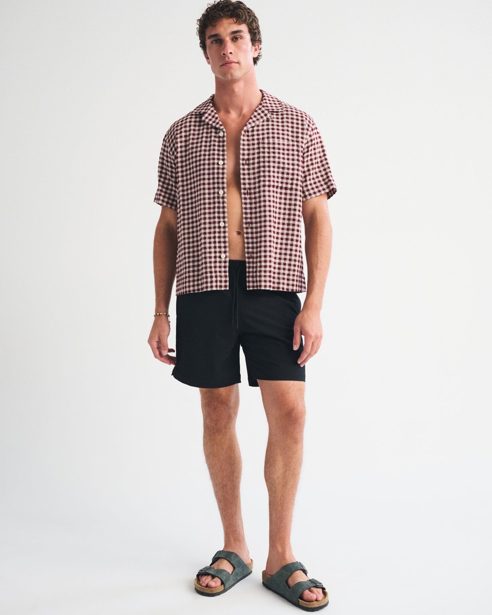 Abercrombie Pull-On Seersucker Swim Trunk