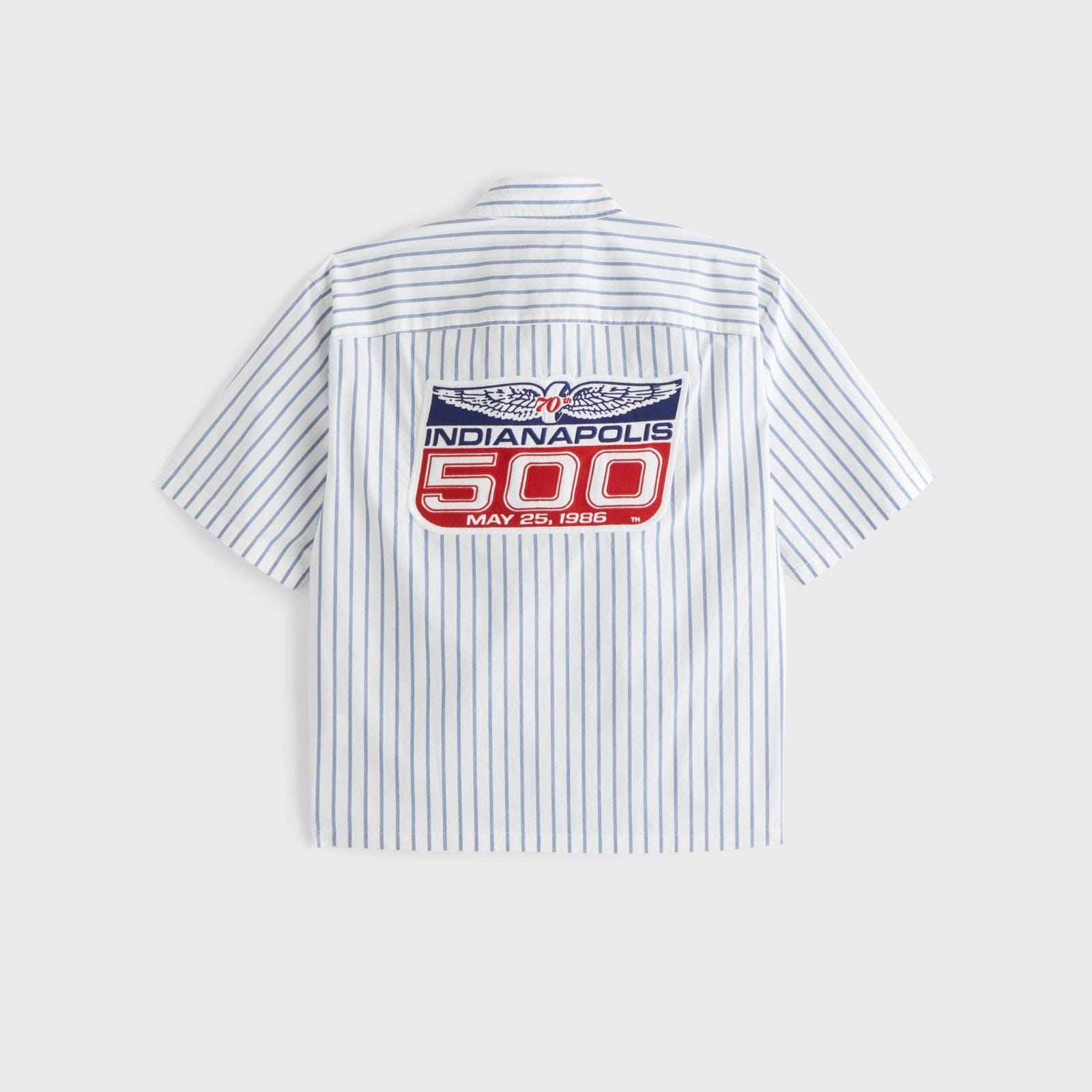 Abercrombie Short-Sleeve Racing Workwear Button-Up Shirt