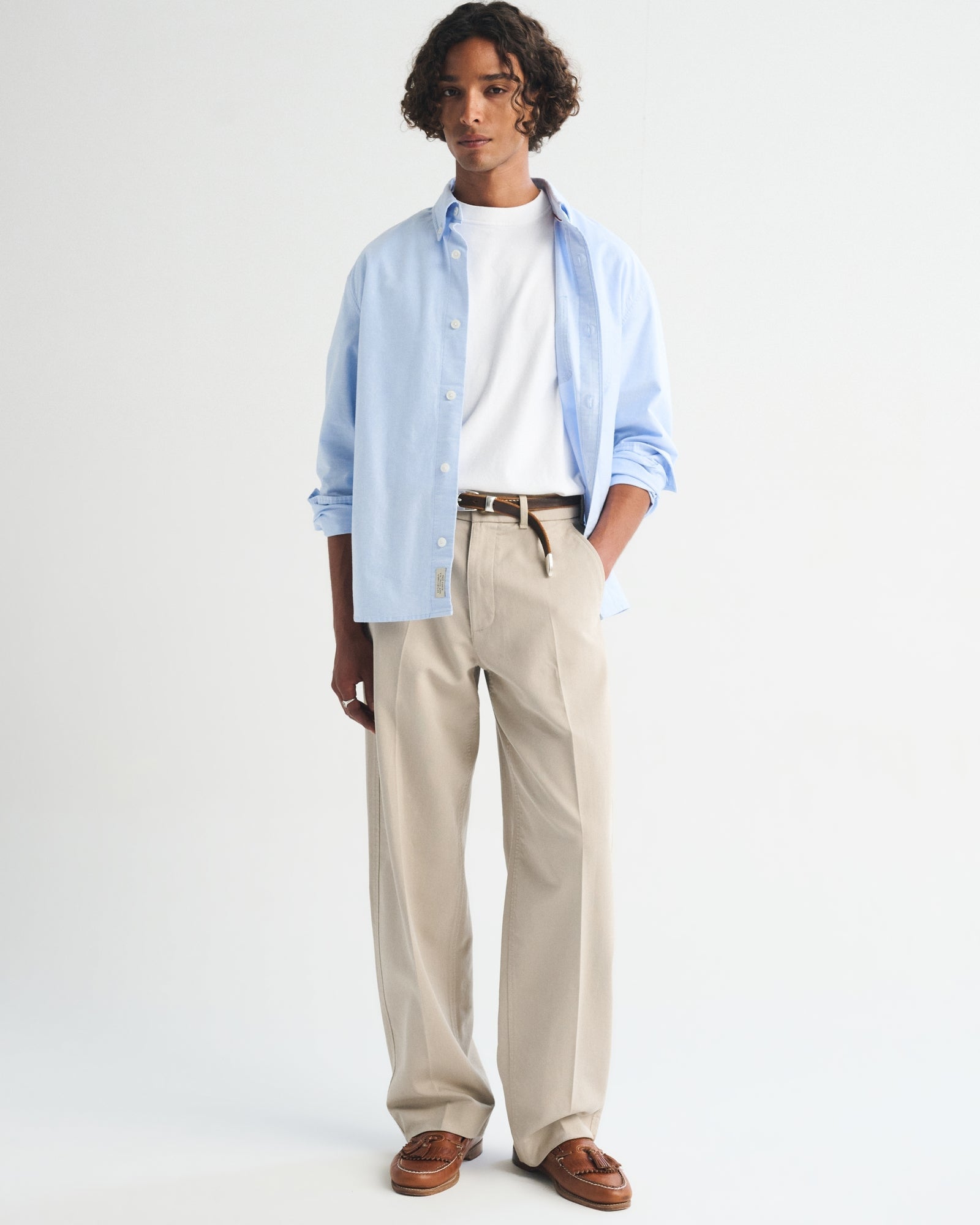 Abercrombie Structured Cotton-Blend Baggy Trouser