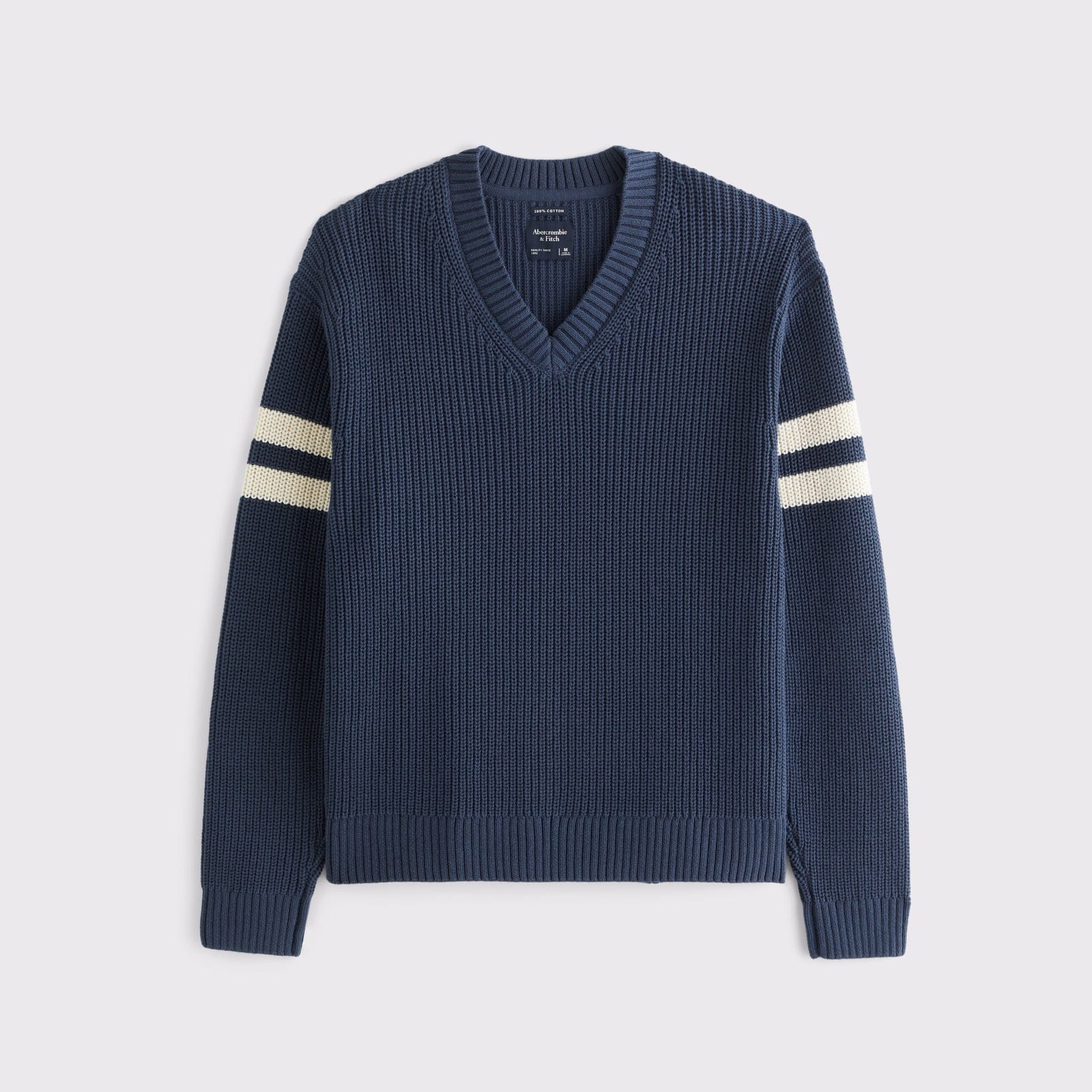 Abercrombie 100% Cotton Rib V-Neck Sweater