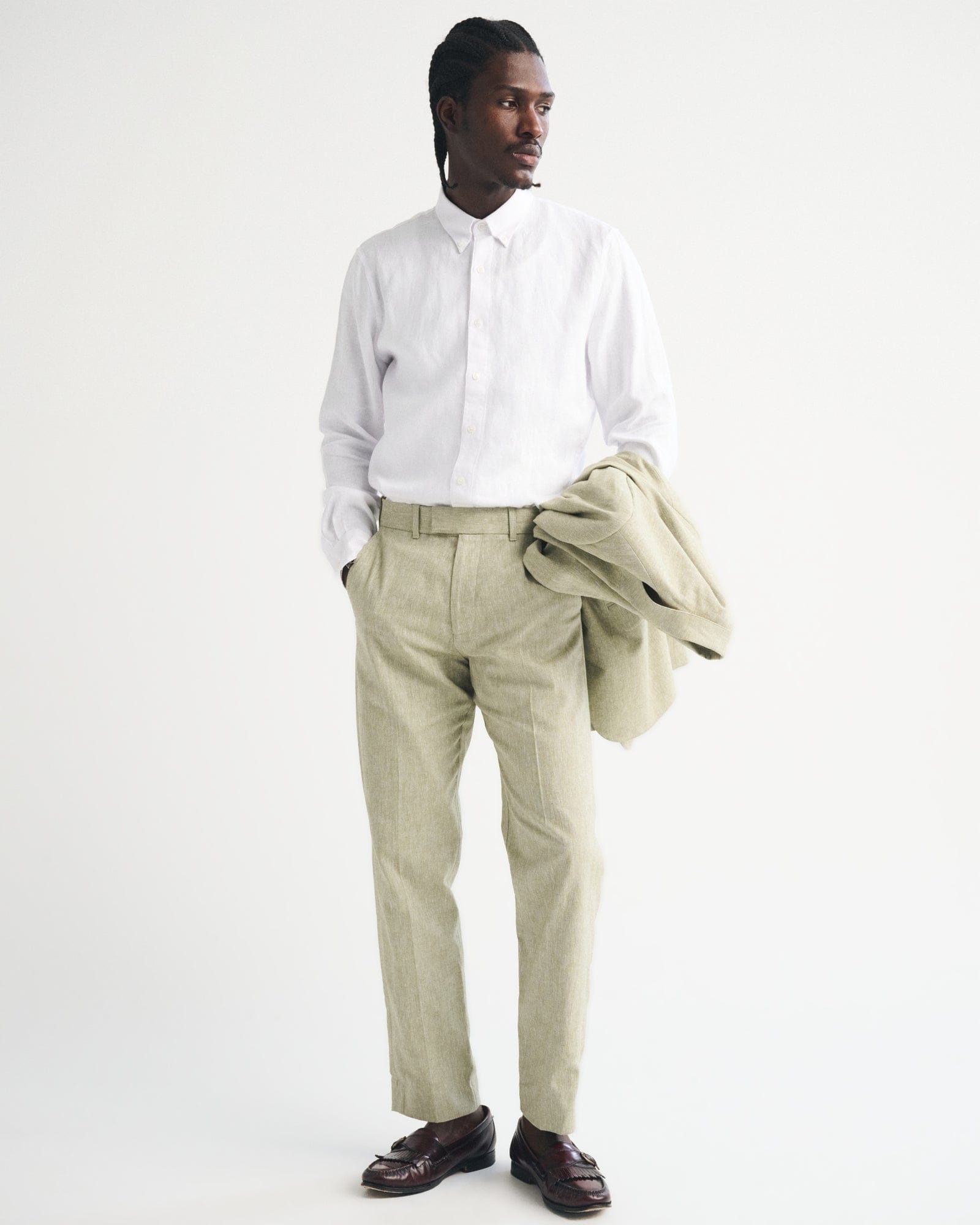 Abercrombie the A&F Collins 100% Linen Suiting Shirt
