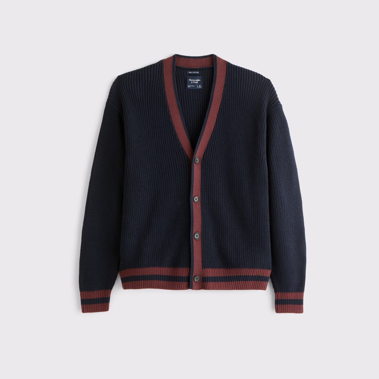 Abercrombie 100% Cotton Retro Prep Cardigan