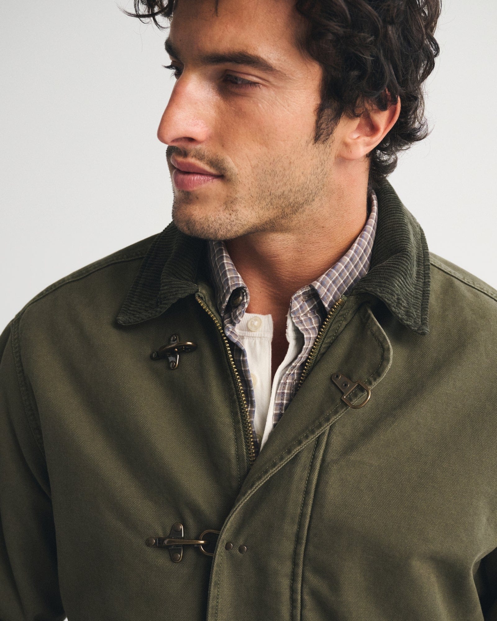 Abercrombie Canvas Fireman Clasp Jacket