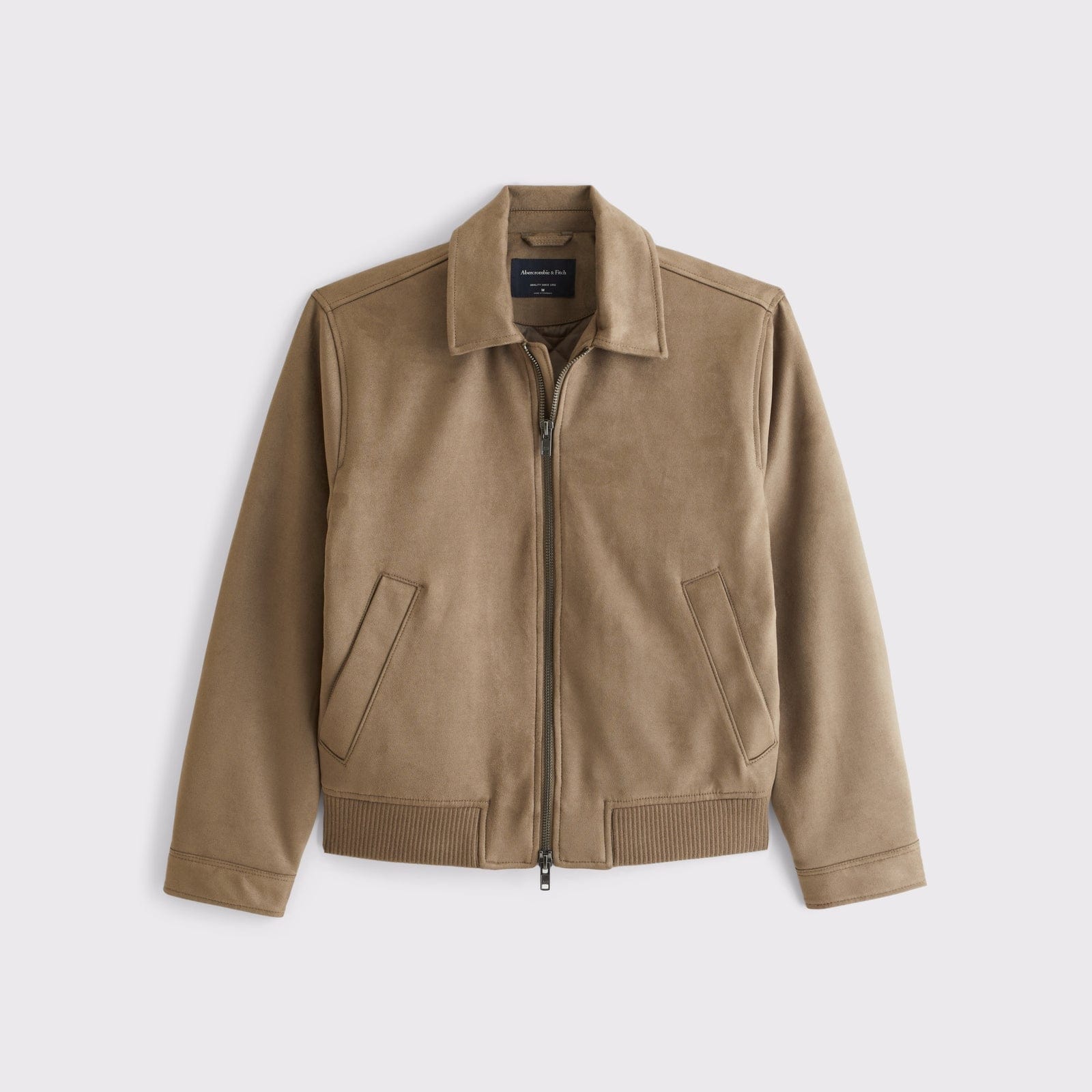 Abercrombie Vegan Suede Bomber Jacket