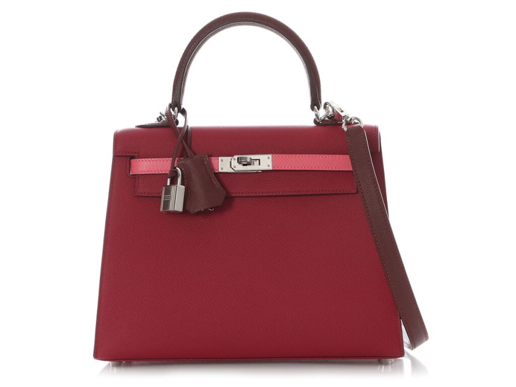 Rubis, Rouge H and Rose Azalee Tri-color Epsom Sellier Kelly 25 Palladium Hardware, 2023