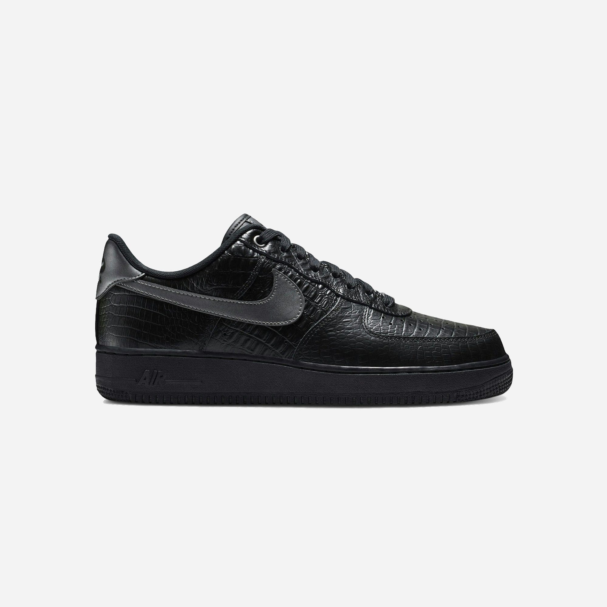 Nike Air Force 1 Low Black Metallic Dark Grey Croc