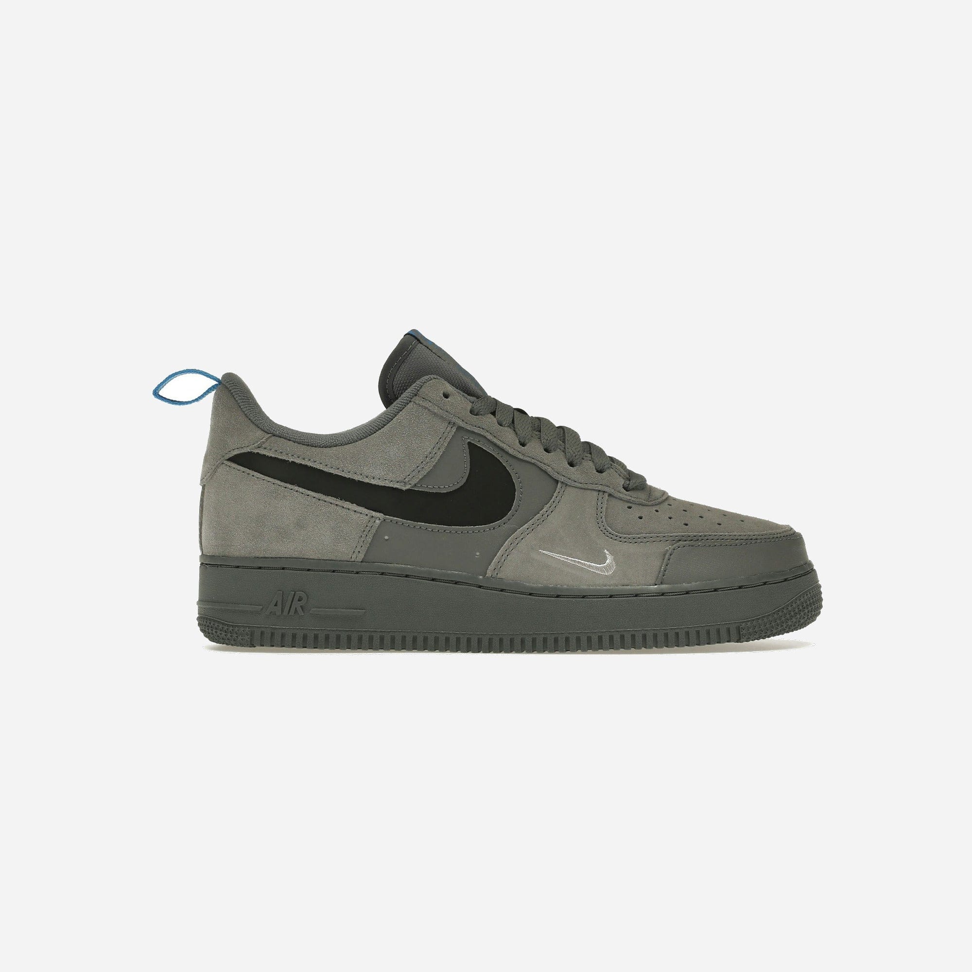 Nike Air Force 1 Low Cut Out Swoosh Grey
