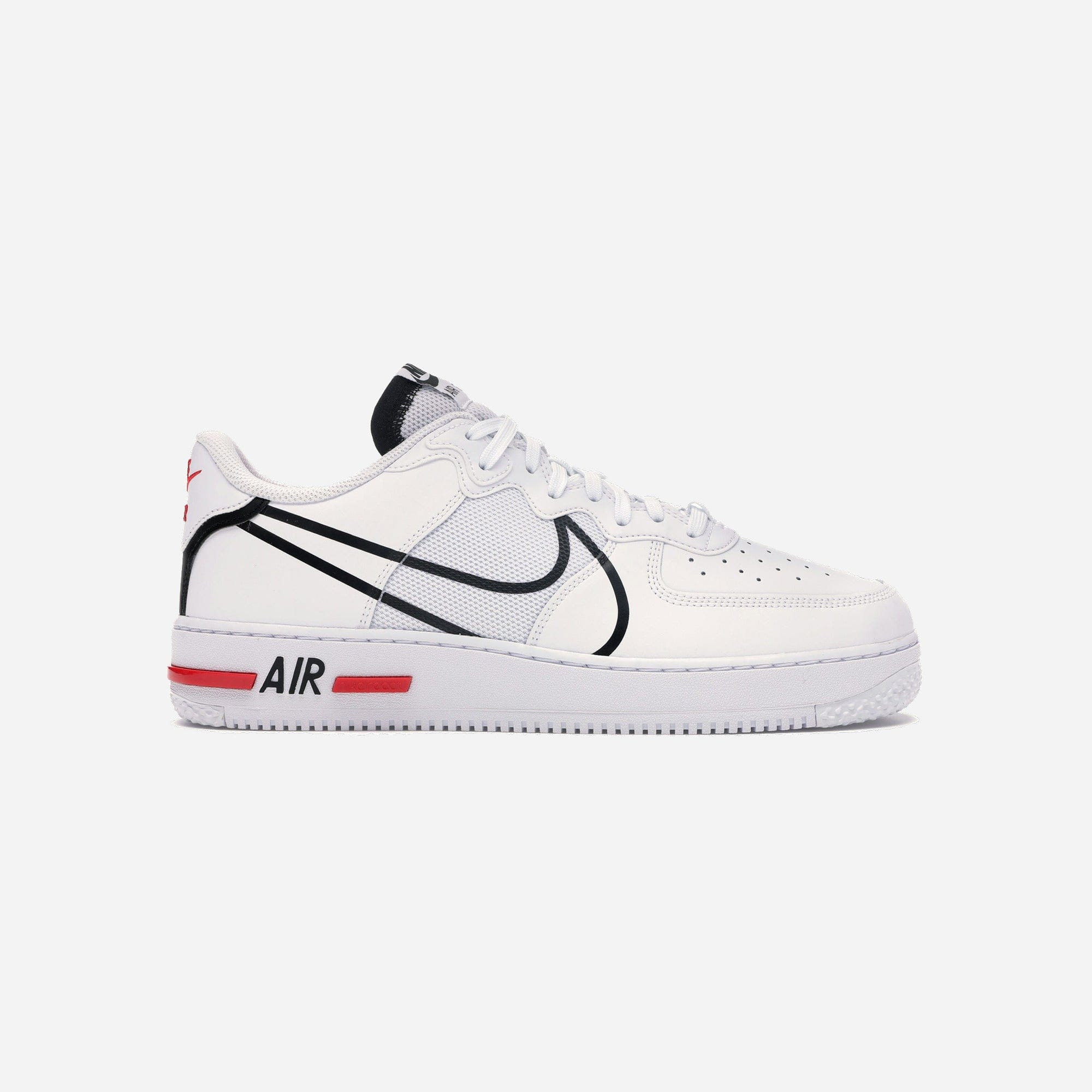 Nike Air Force 1 React White Black Red