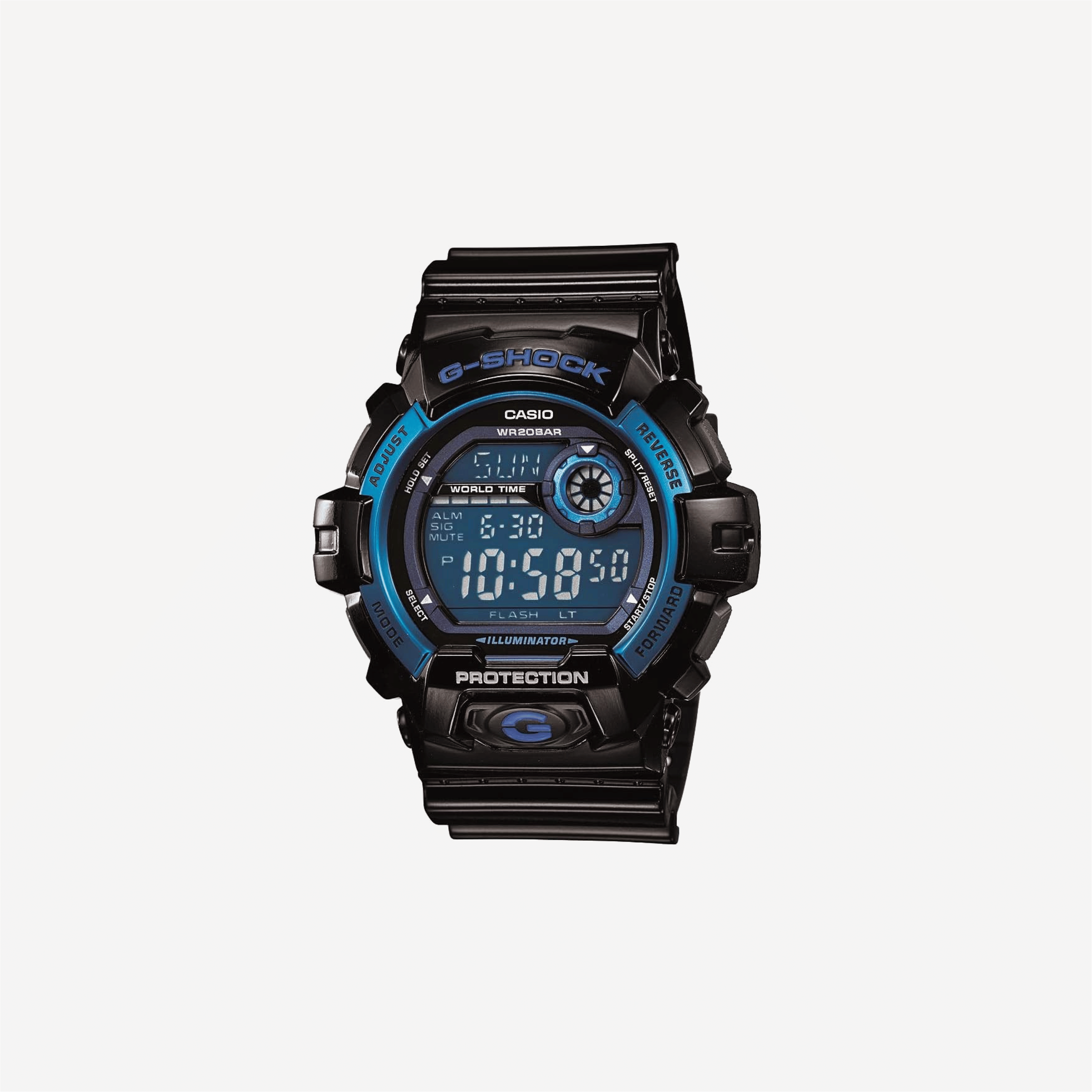 Casio G8900A-1CR G-Shock Black and Blue Resin Digital Sport Watch