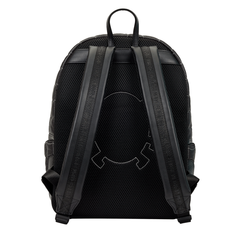 Spider-Man Black & White Suit Cosplay Quilted Full-Size Backpack