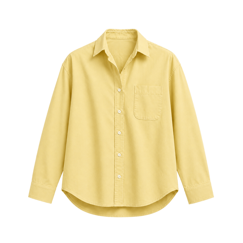 City Off Domes Relaxed Fit Oxford Shirt Butter Yellow