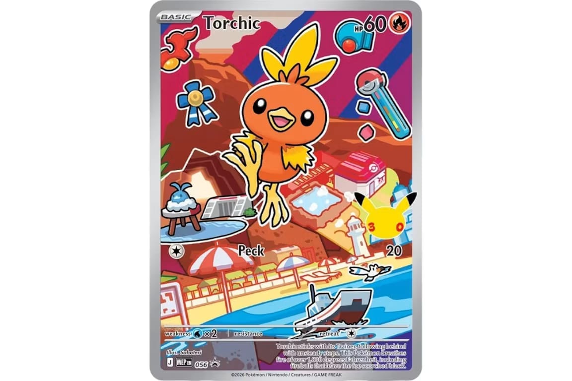 Pokémon Mega Evolution First Partner Illustration Collection Series 3 Torchic Ungraded