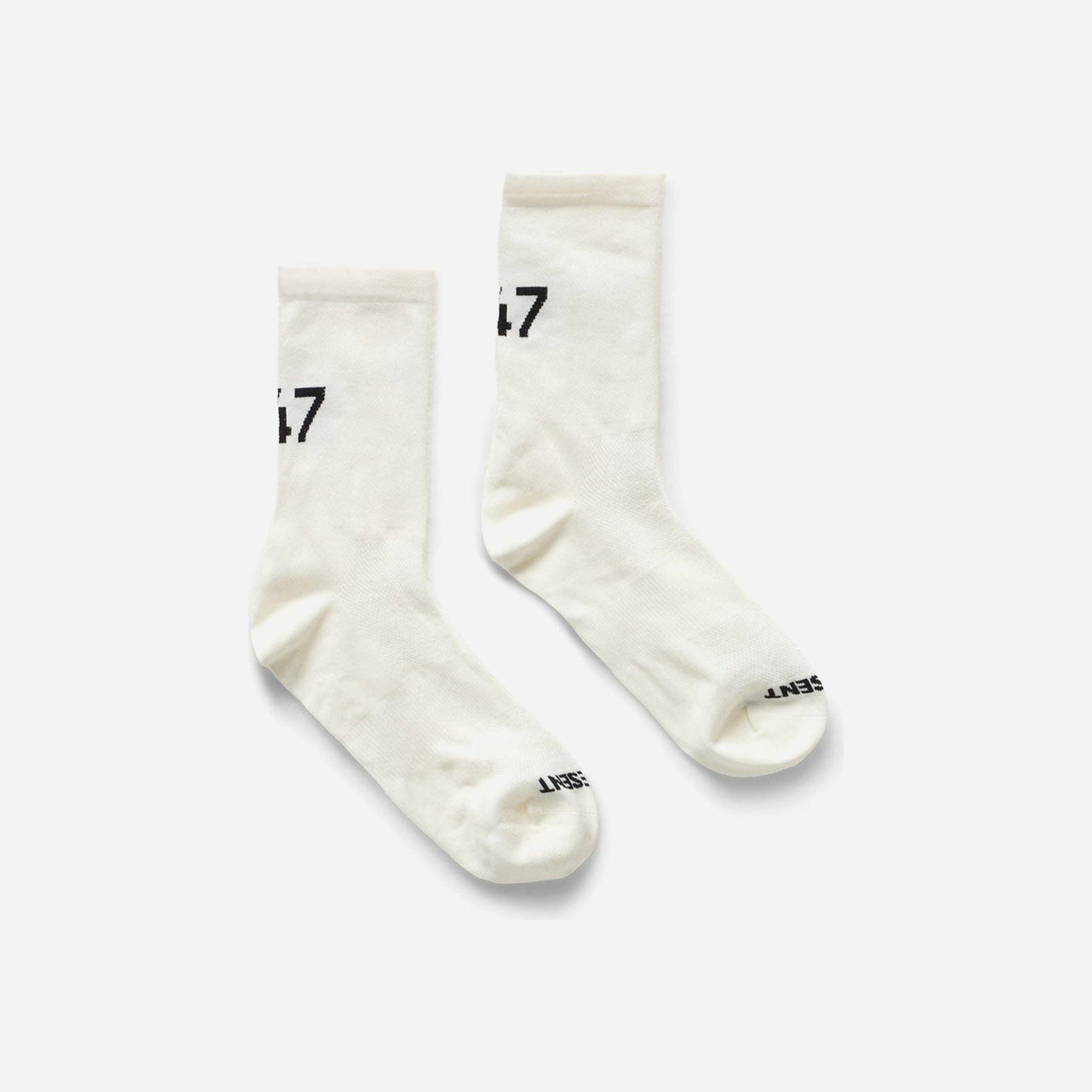 Represent 247 Numbers Socks Flat White SS26
