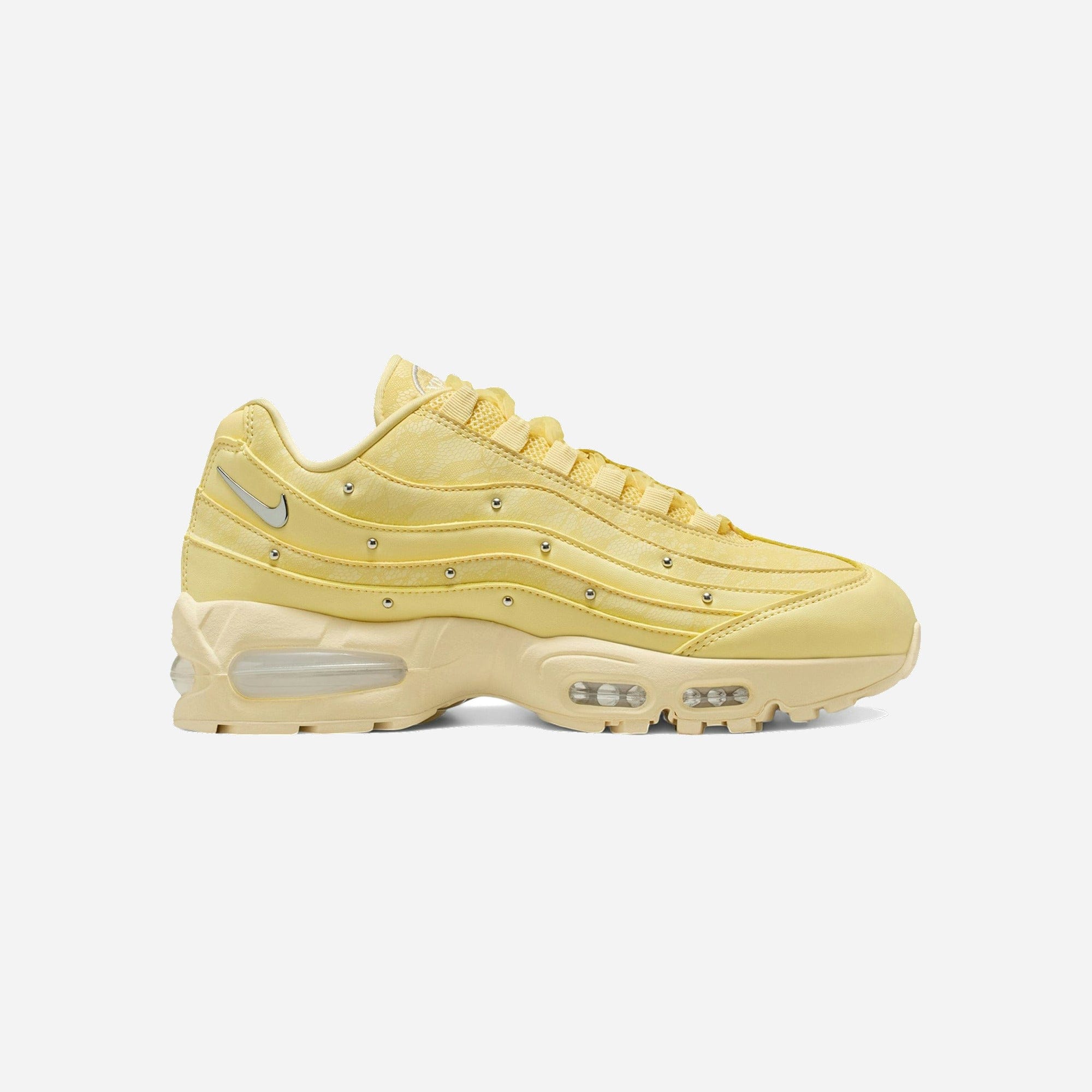 Nike Air Max 95 Soft Yellow Silver Studded WMNS