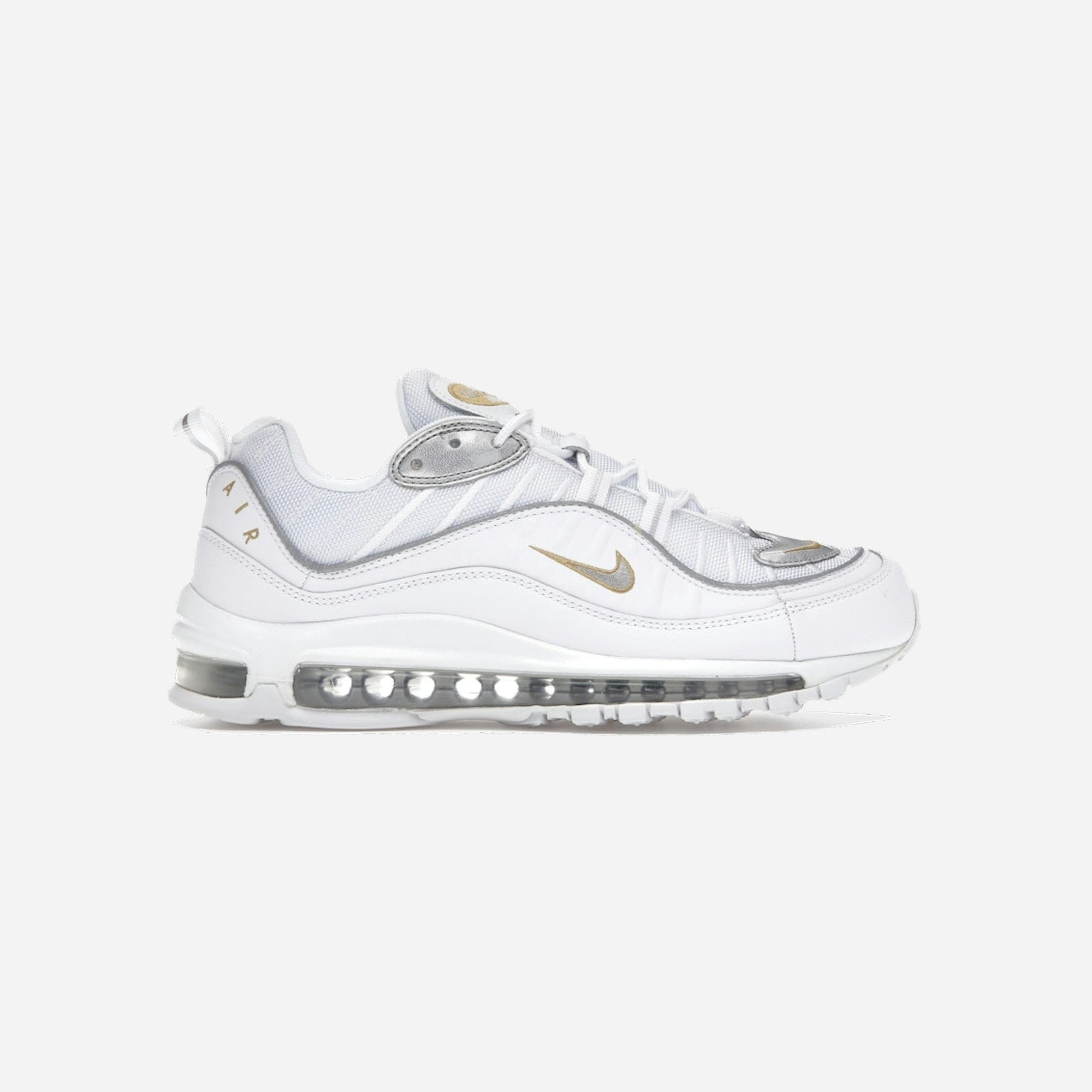 Nike Air Max 98 White Silver Gold WMNS