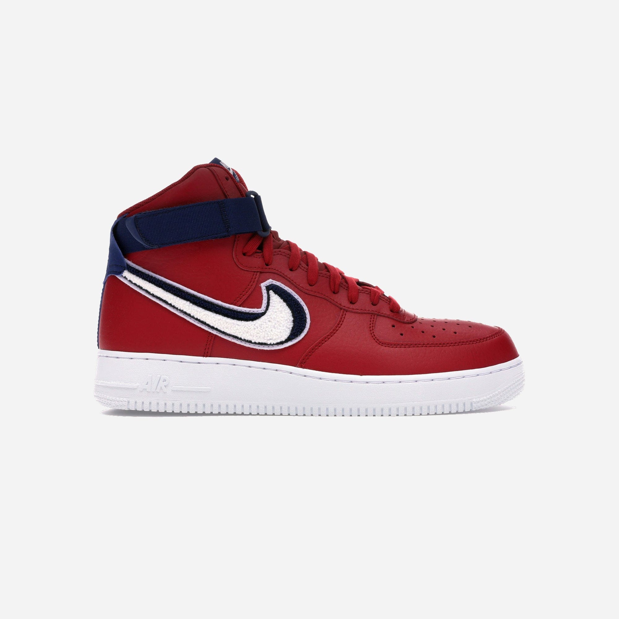 Nike Air Force 1 High 3d Chenille Swoosh Red White Blue