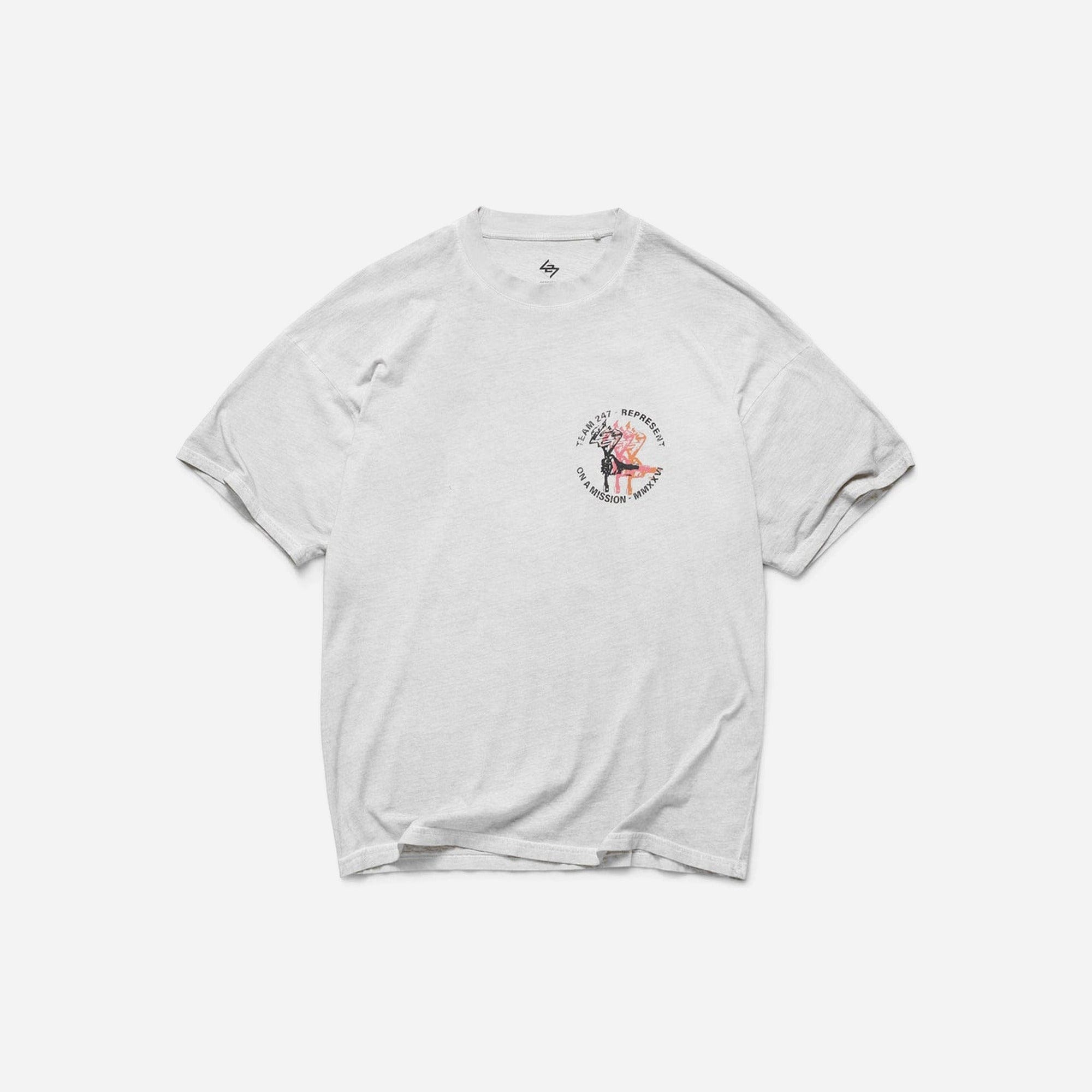 Represent 247 Torch Boxy T-Shirt Bleach Wash SS26