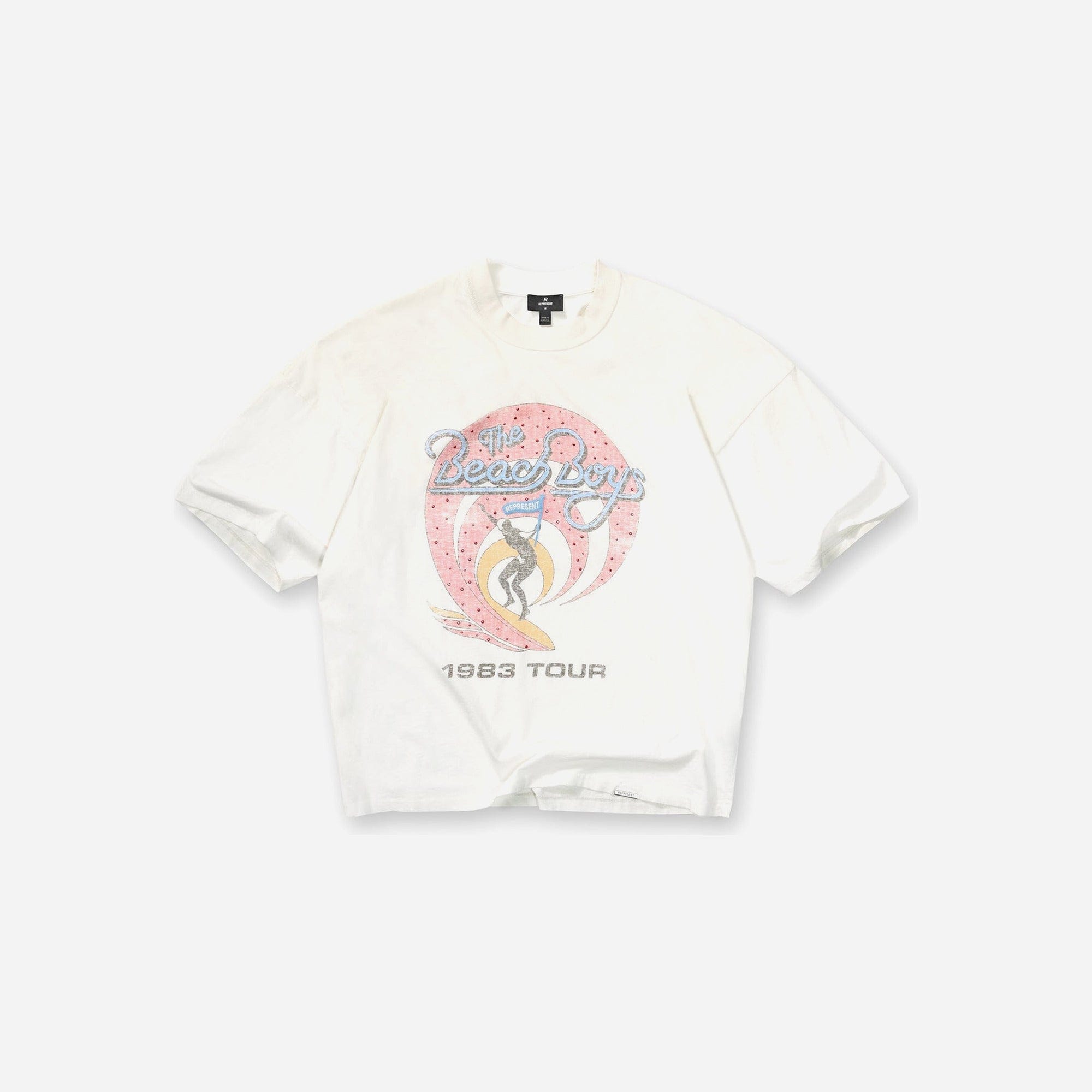 Represent X Beach Boys Tour T-Shirt Washed Ecru SS26