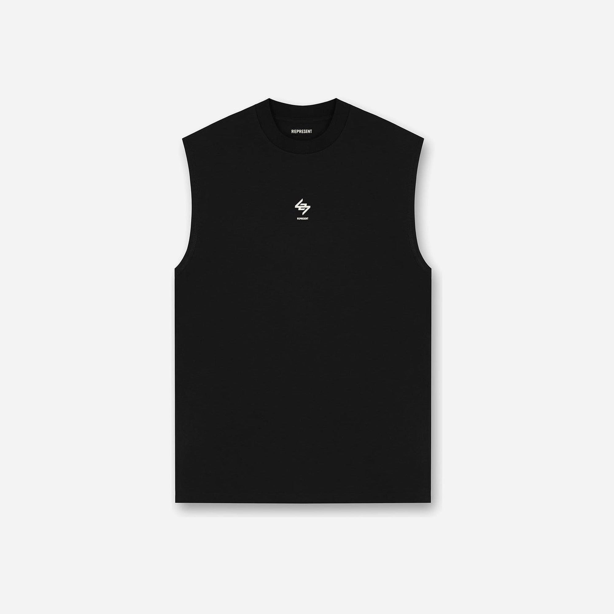 Represent 247 Oversized Tank Jet Black SS26