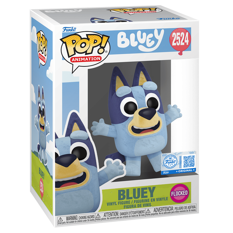 Pop! Bluey Jumping (Flocked)