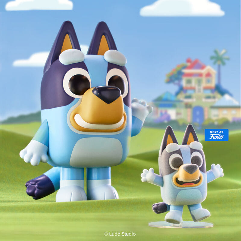 Pop! Bluey Jumping (Flocked)