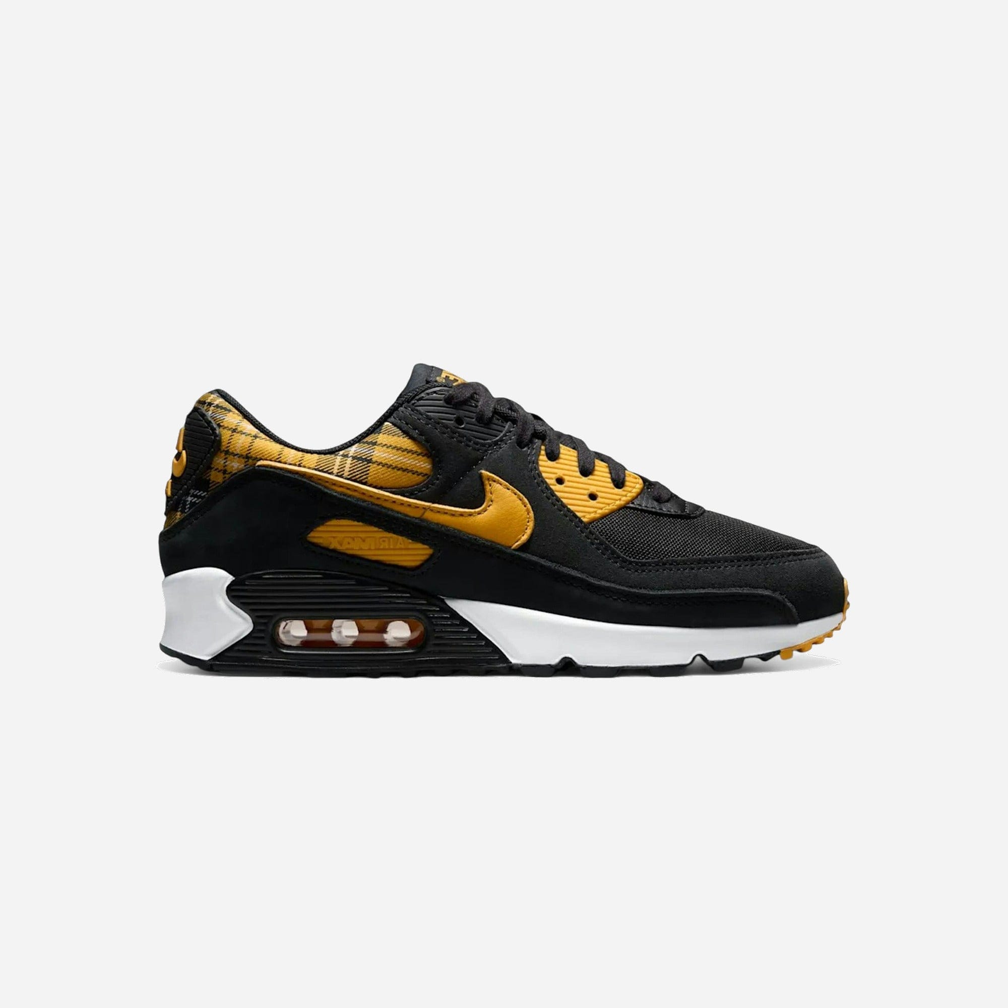 Nike Air Max 90 Black Yellow Ochre Plaid WMNS