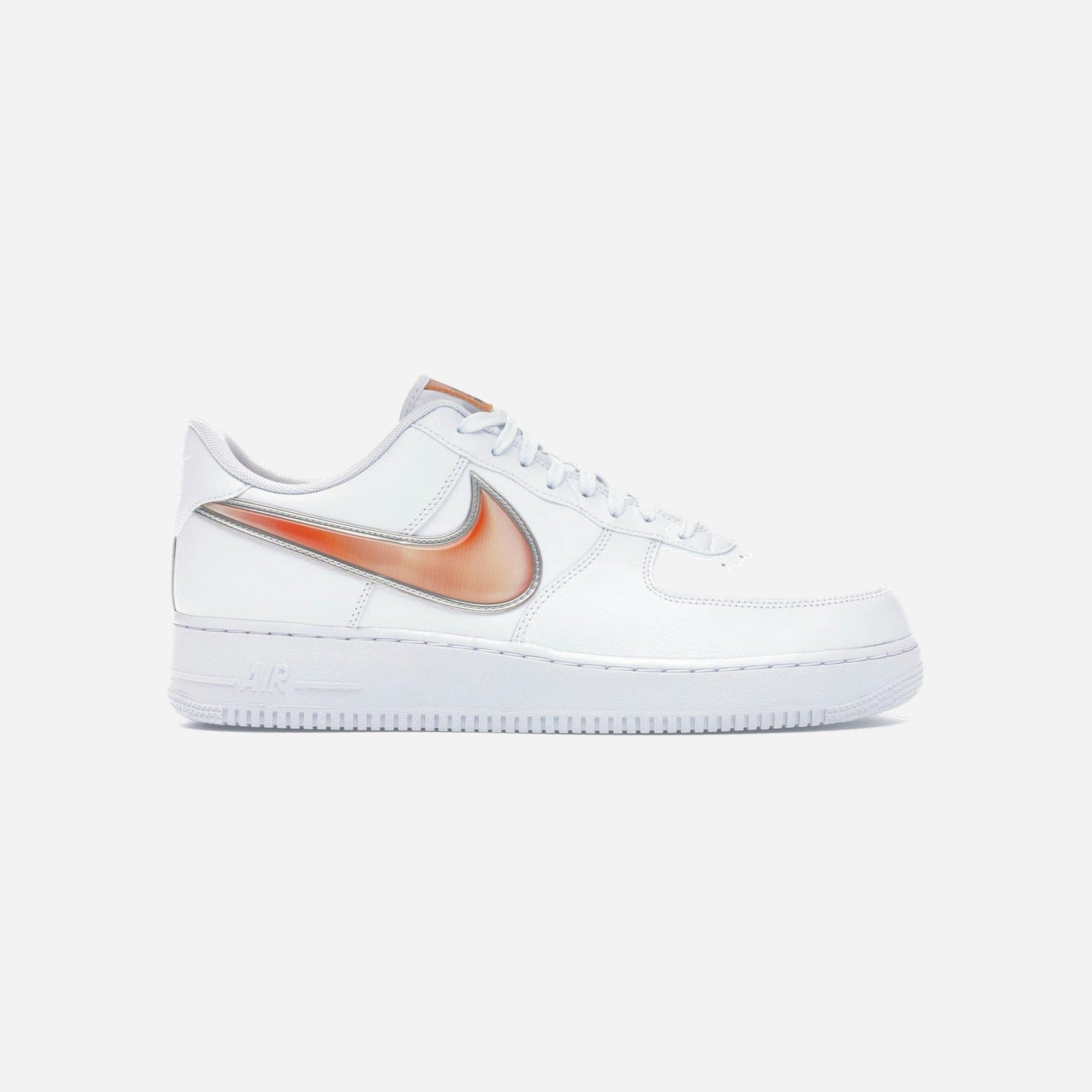 Nike Air Force 1 Low Oversized Swoosh White Orange Peel
