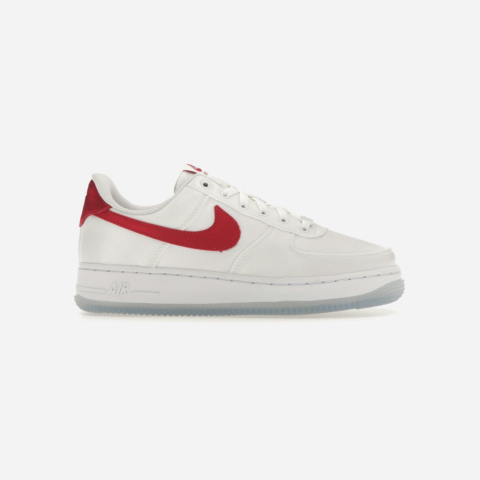 Nike Air Force 1 Low '07 Satin White Varsity Red WMNS