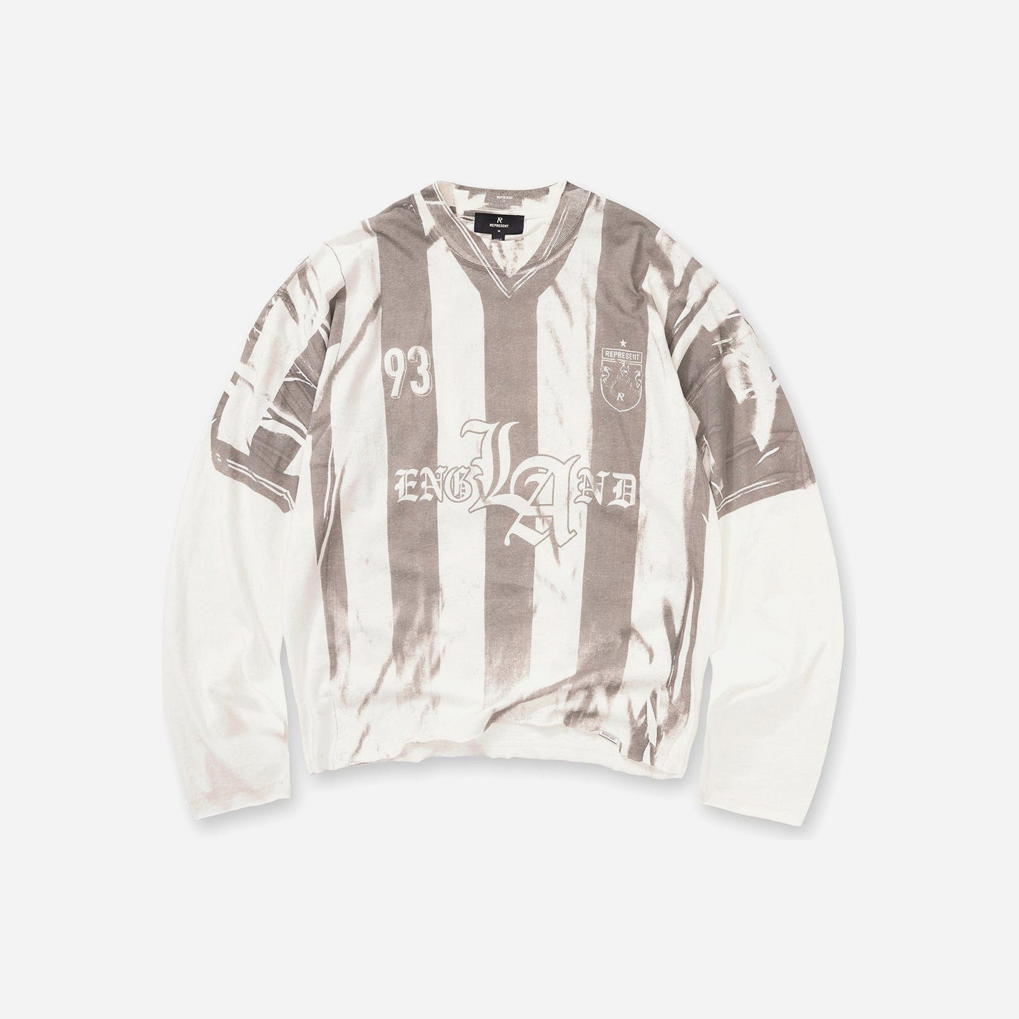 Represent Printed Long Sleeve T-Shirt Flat White SS26