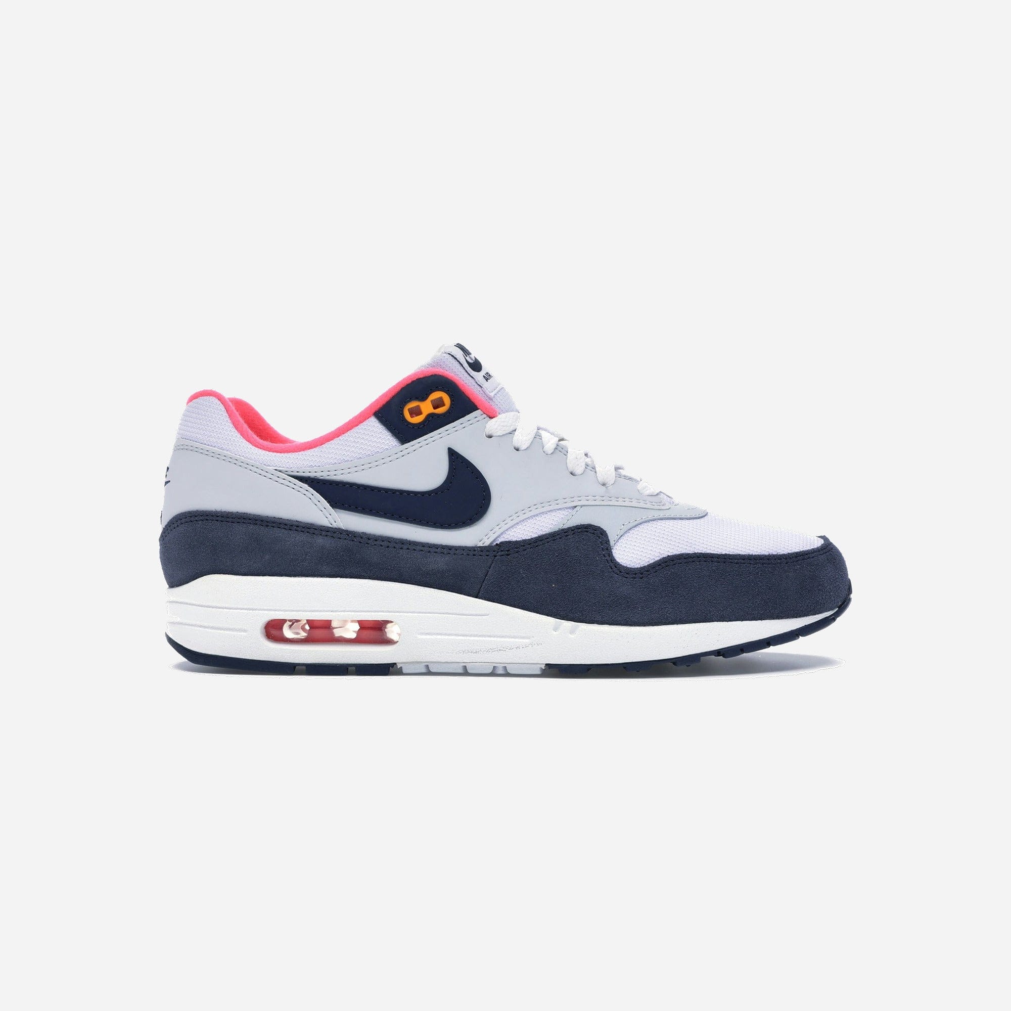 Nike Air Max 1 Pure Platinum Midnight Navy Racer Pink WMNS