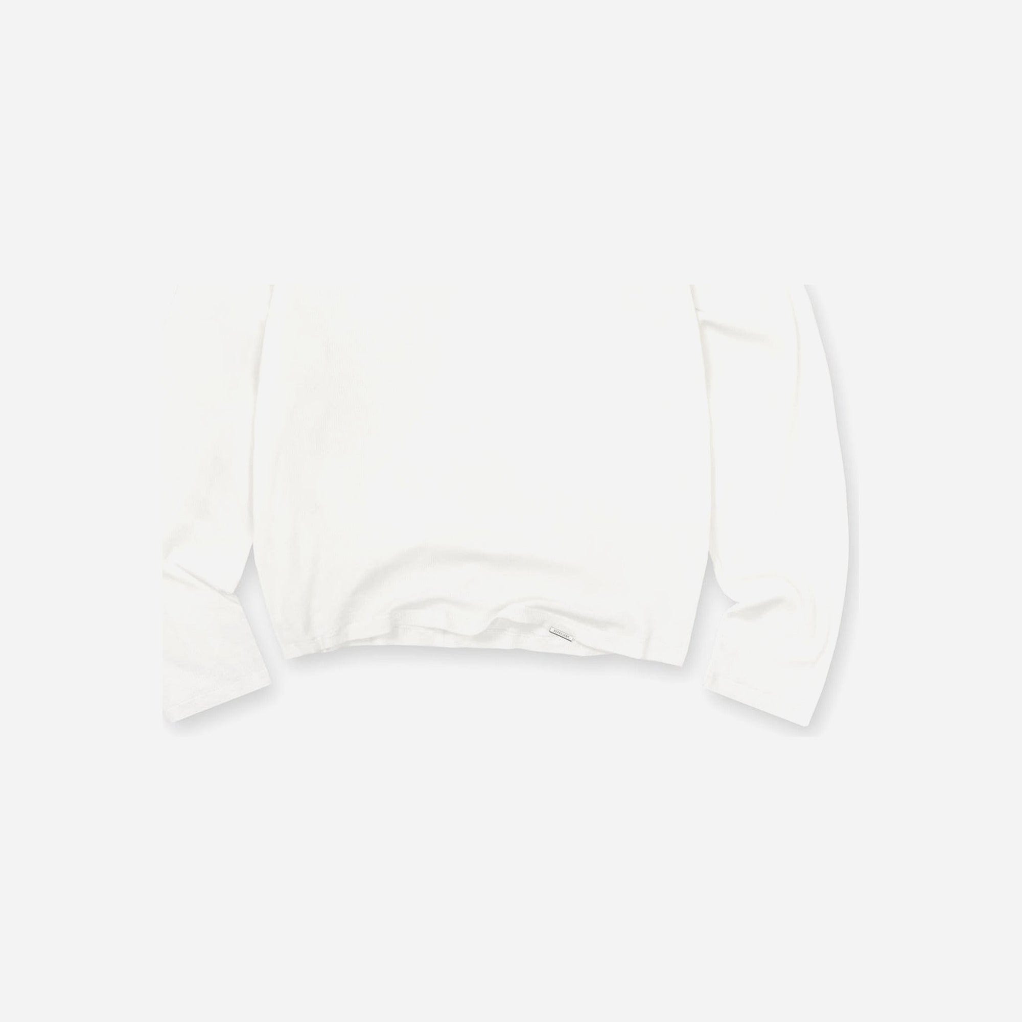Represent Initial Sheer Rib Long Sleeve T-Shirt Flat White SS26