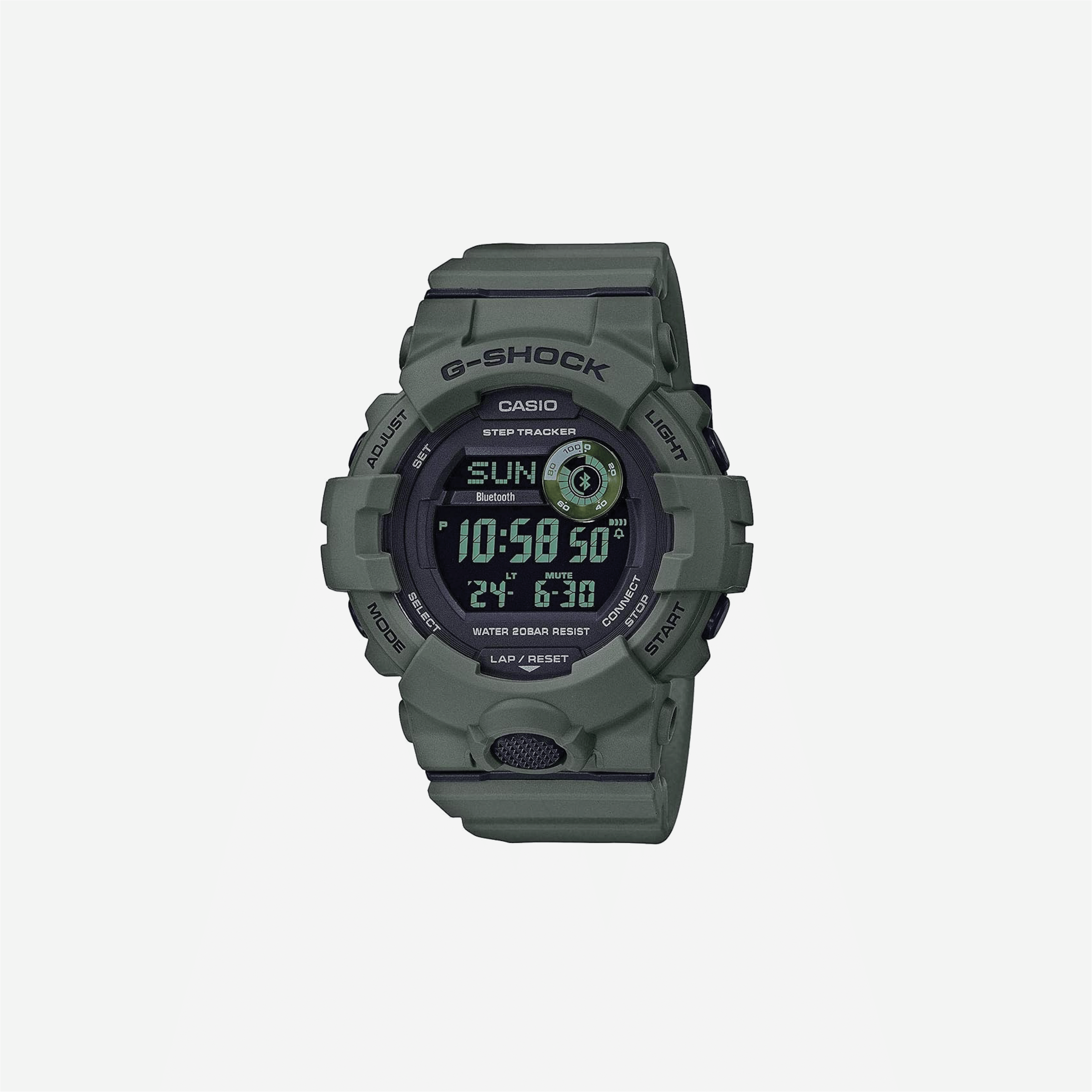 Casio GBD800UC-3 Digital Power Trainer Connected Green Resin Watch