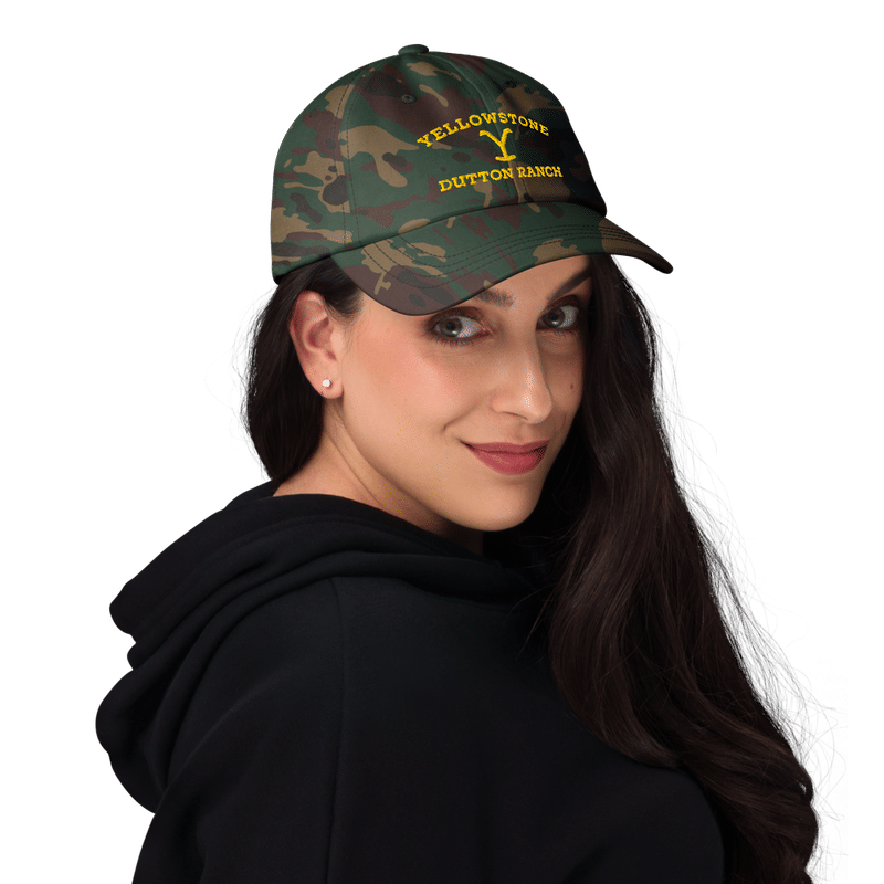 Yellowstone Dutton Ranch Green Camo Logo Hat