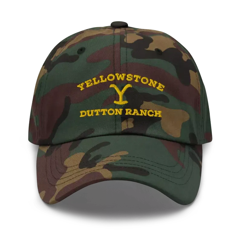 Yellowstone Dutton Ranch Green Camo Logo Hat
