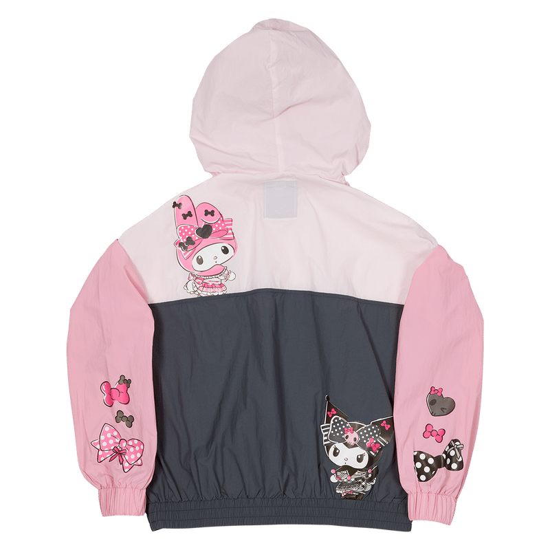 Sanrio My Melody & Kuromi Half-Zip Unisex Windbreaker Jacket