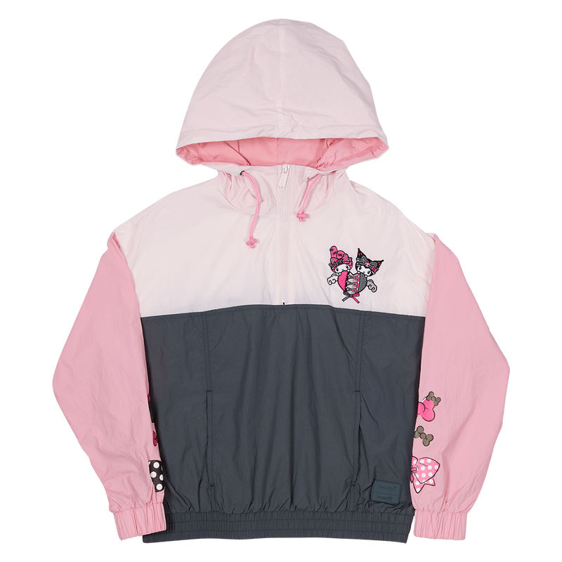 Sanrio My Melody & Kuromi Half-Zip Unisex Windbreaker Jacket
