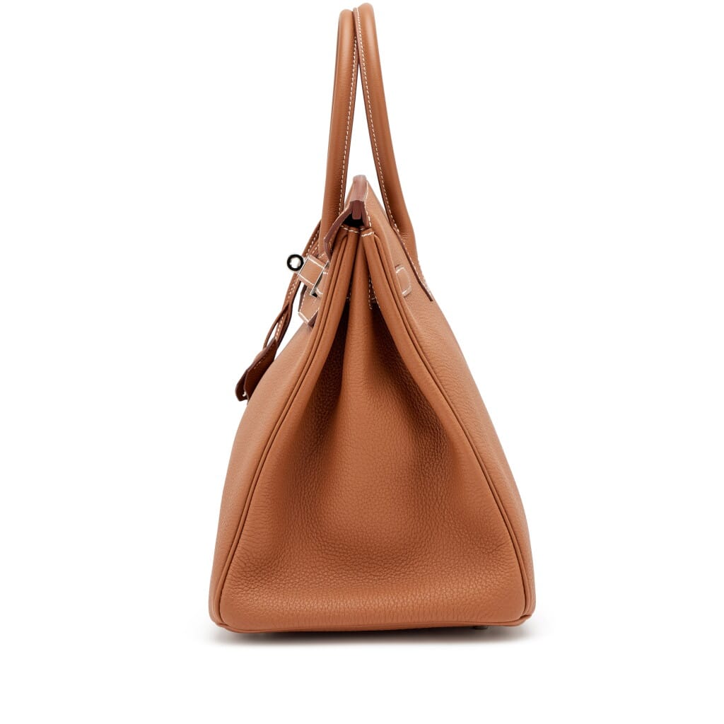 Gold Togo Birkin 35 Palladium Hardware, 2026
